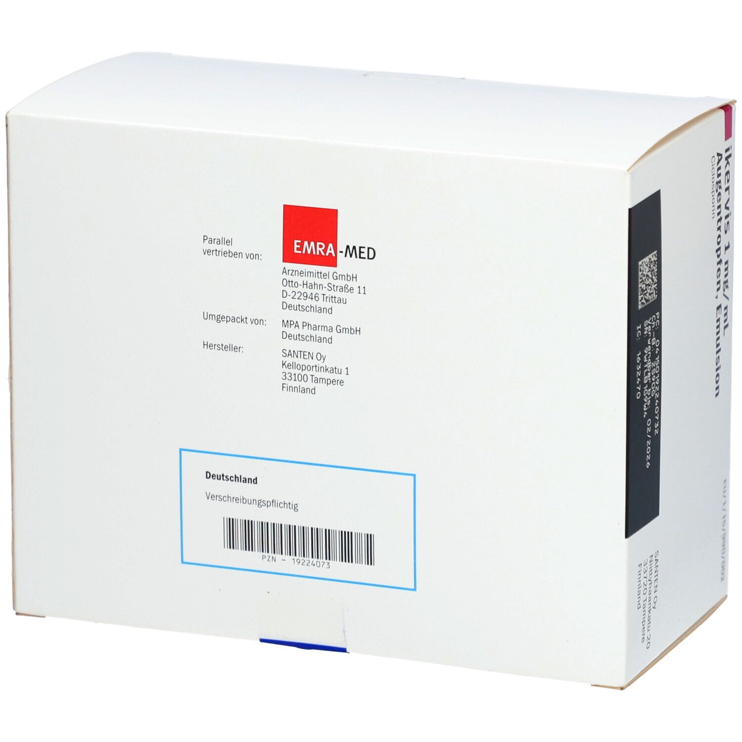 IKERVIS 1 mg/ml Augentropfen Emuls.Einzeldosispip.