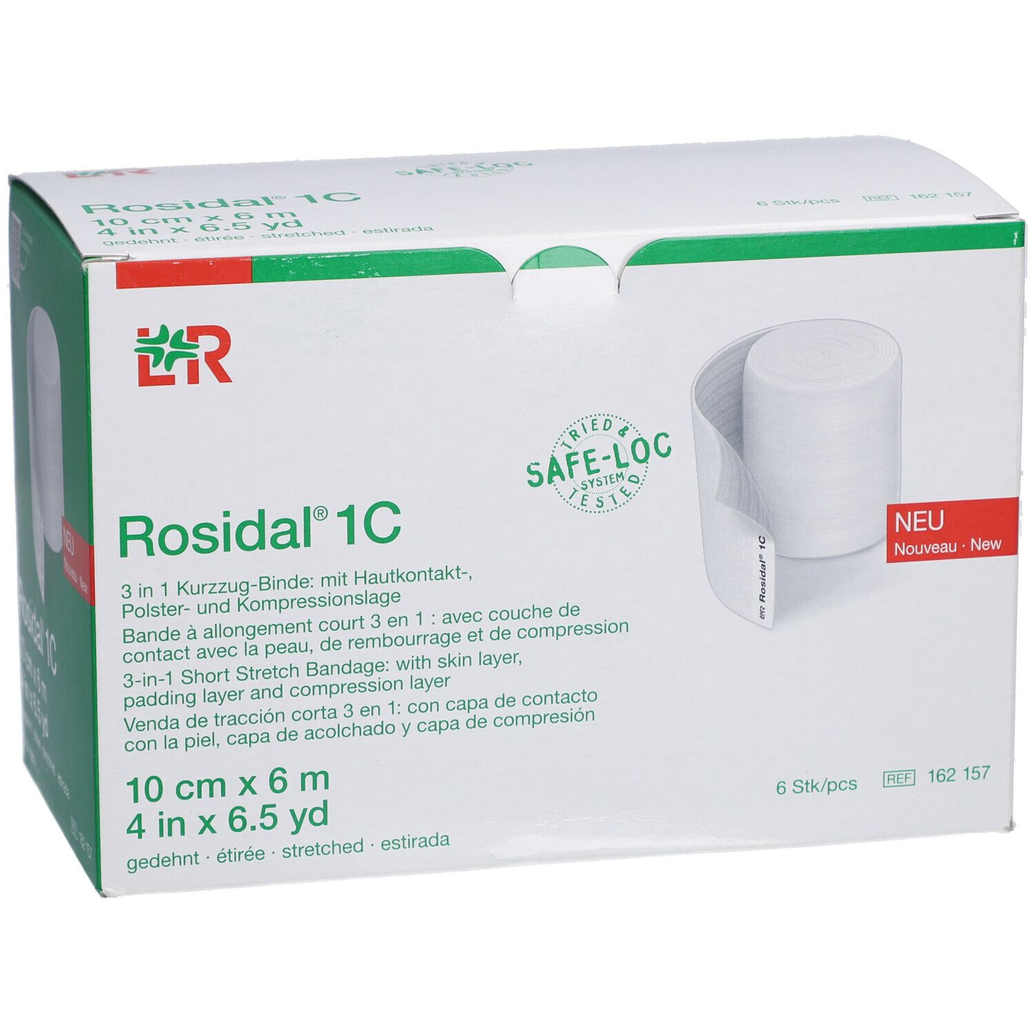 Rosidal® 1C 3-in-1 Kurzzugbinde 10 cm x 6 m 6 St - Shop Apotheke