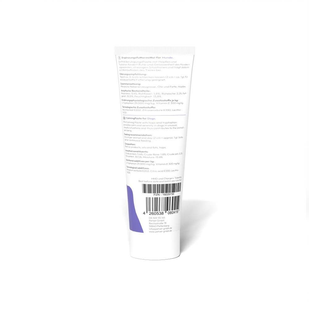 Rückseite der Tube. Text in deutscher Sprache. Barcode und Produktinformationen. Weißer Hintergrund.