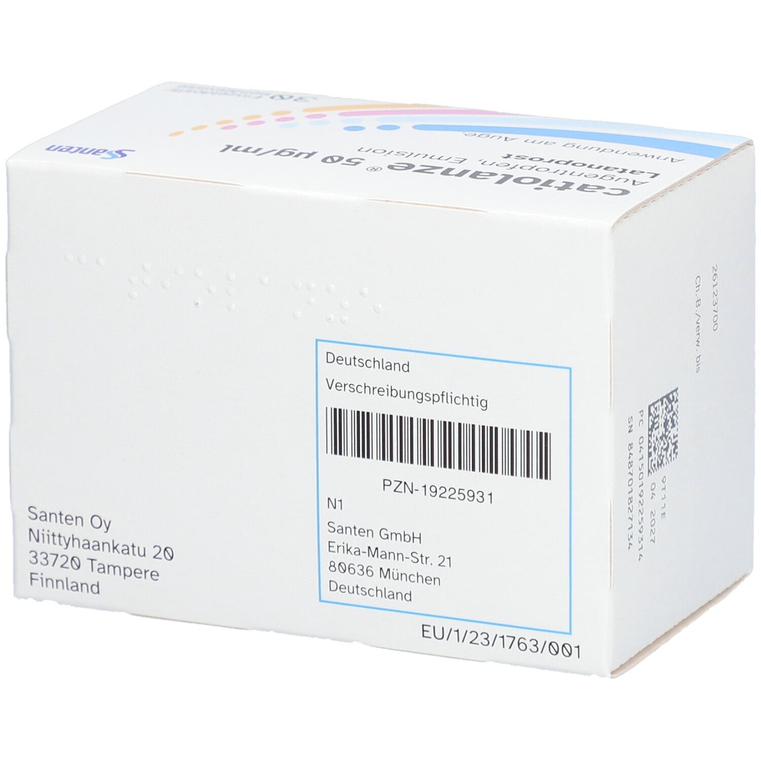 CATIOLANZE 50 Mikrogramm/ml Augentropfen Emulsion
