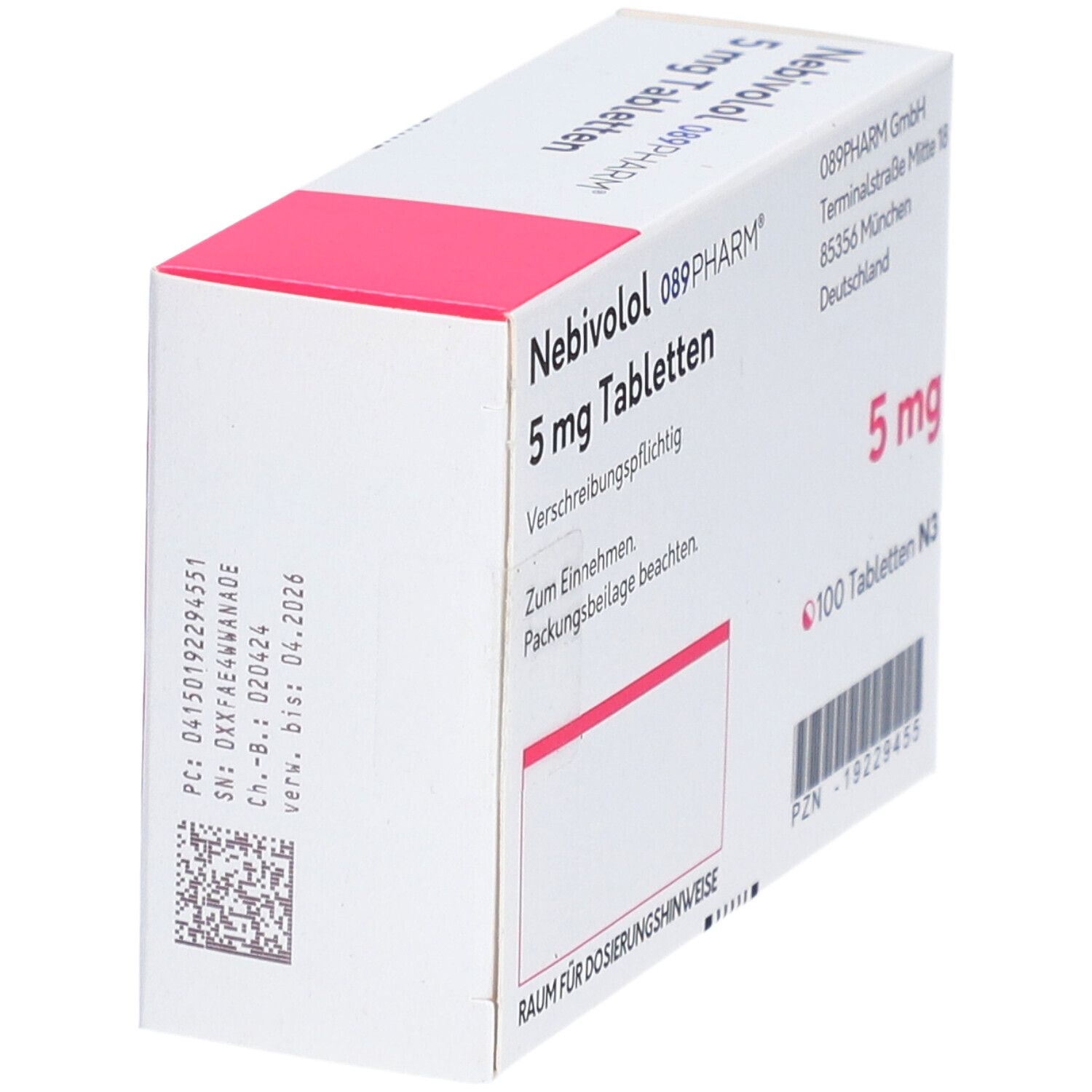 NEBIVOLOL 089PHARM 5 mg Tabletten