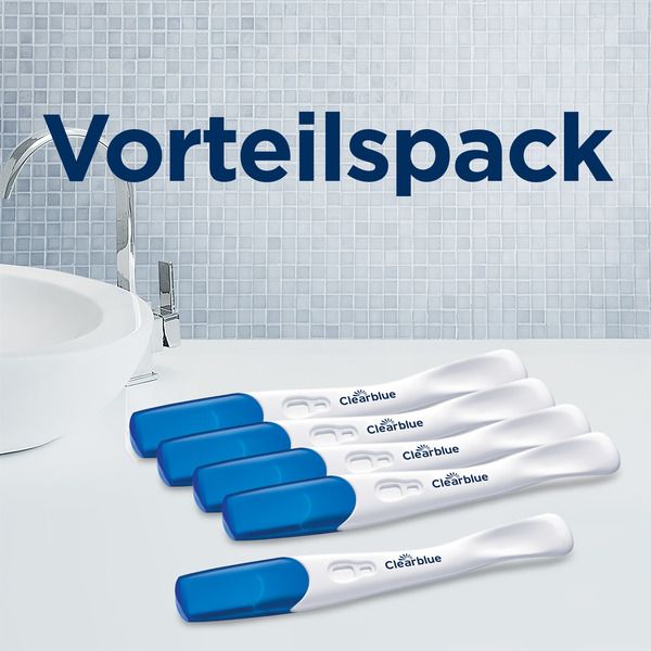 Clearblue® Schwangerschaftstest Schnelle Erkennung 5er, Vorteilspack