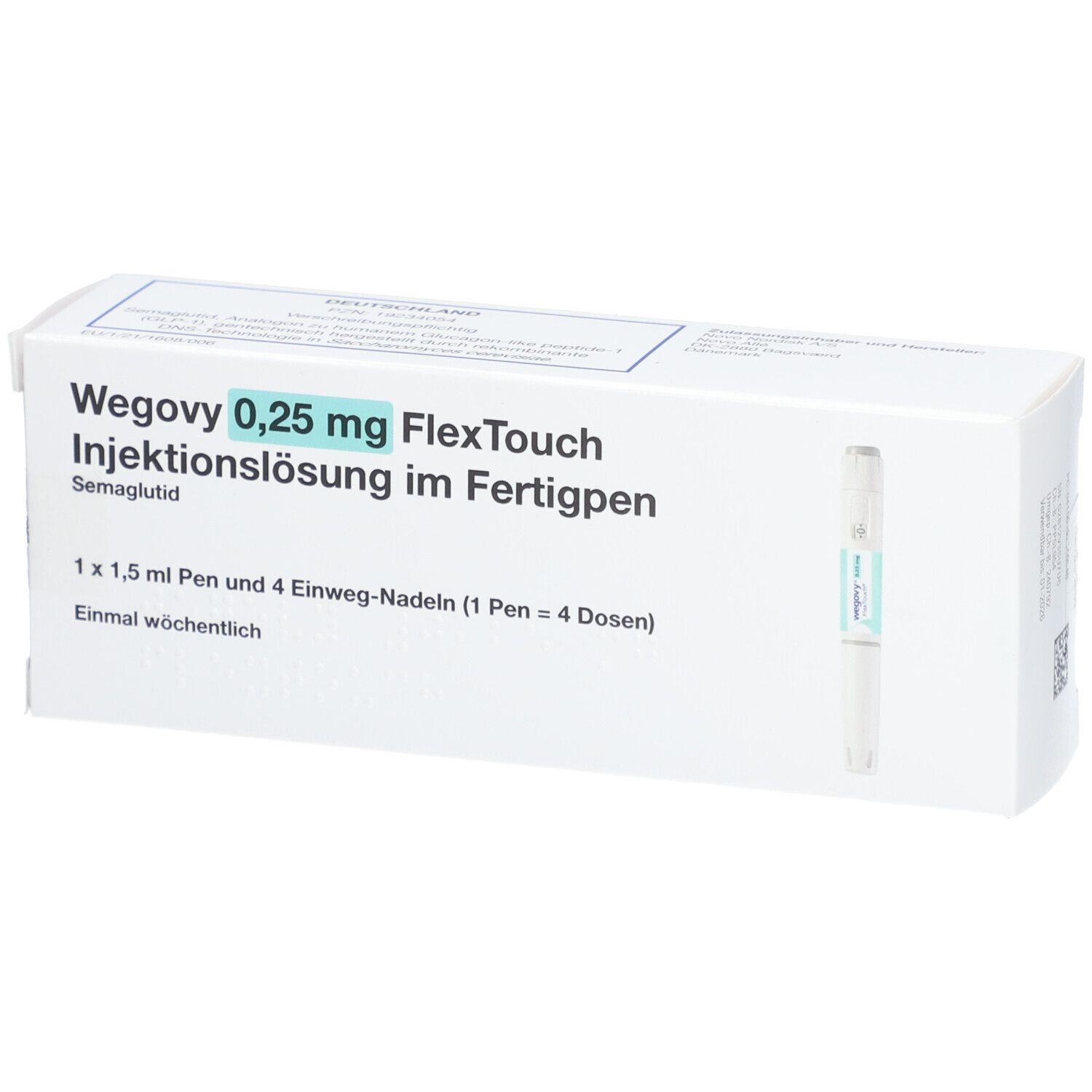 WEGOVY 0,25 mg FlexTouch Injektionslsg.Fertigpen 1x1,5 ml mit dem E ...