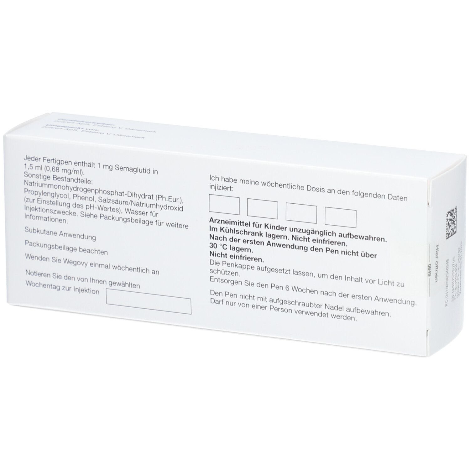 WEGOVY 0,25 mg FlexTouch Injektionslsg.Fertigpen