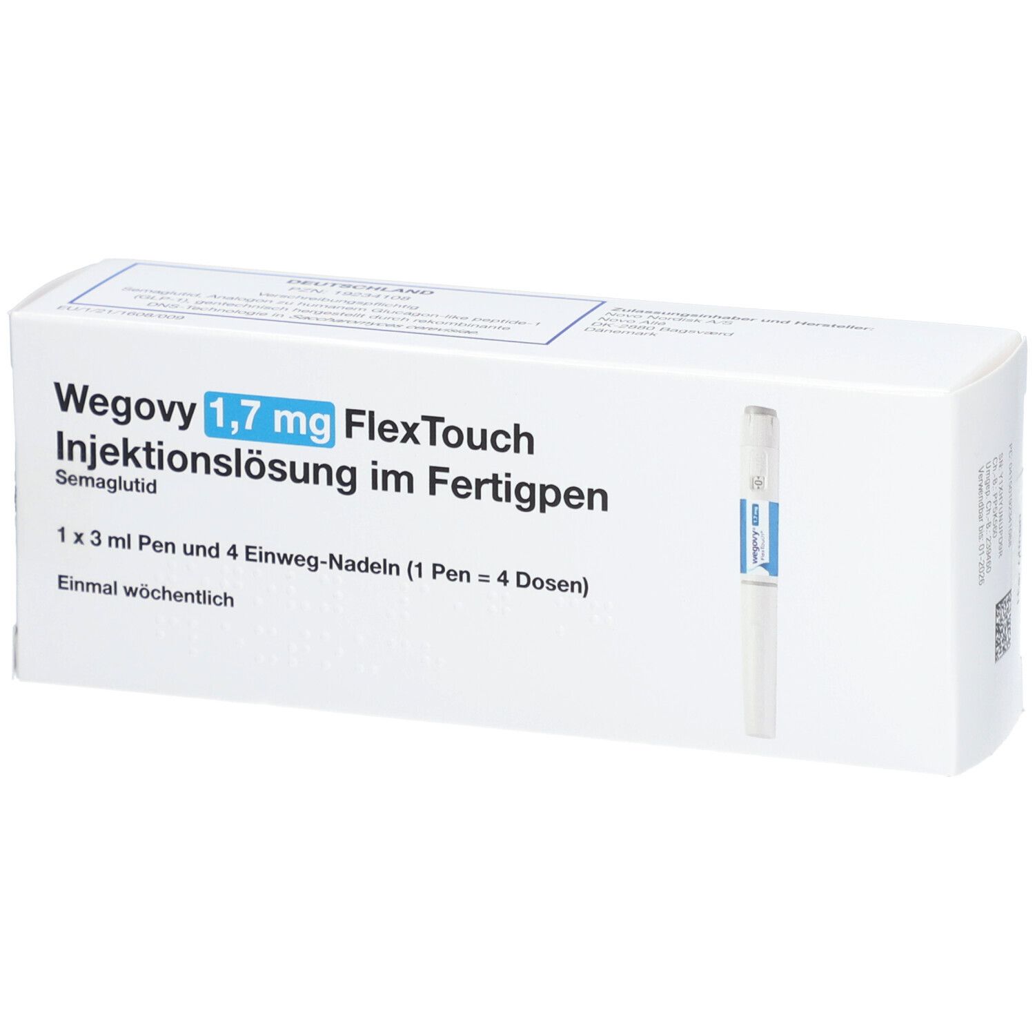 WEGOVY 1,7 mg FlexTouch Injektionslsg.Fertigpen 1x3 ml mit dem E-Rezept ...