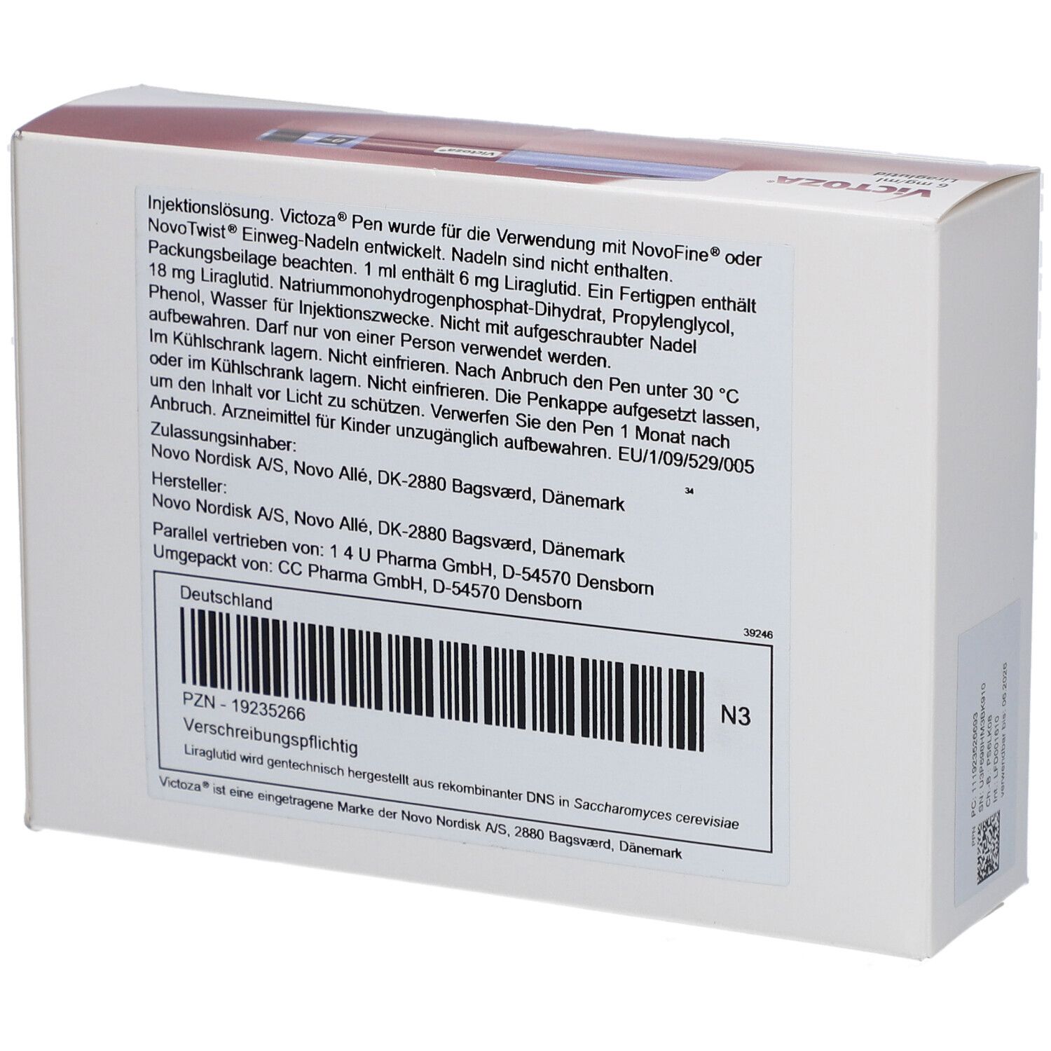 VICTOZA 6 mg/ml Injektionslsg.i.e.Fertigpen