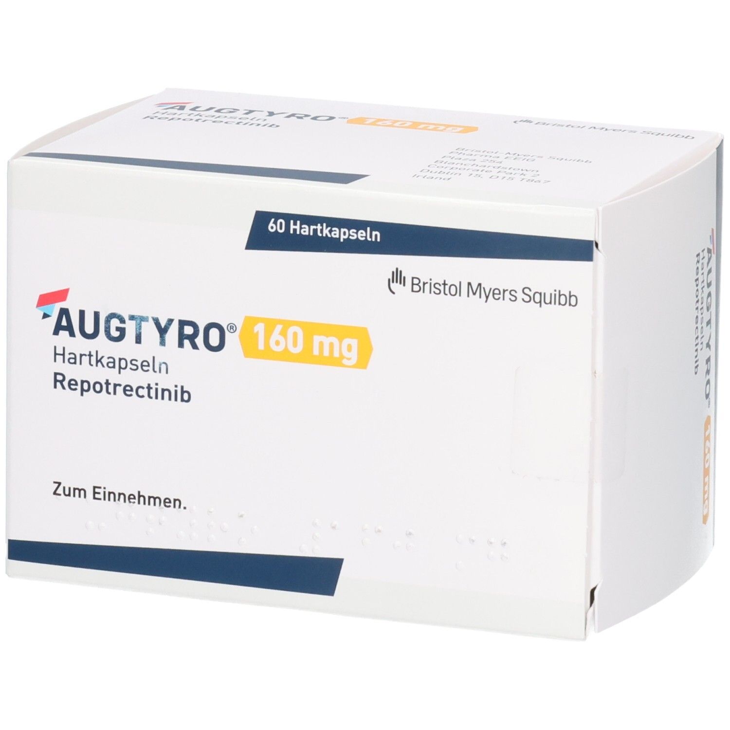 AUGTYRO 160 mg Hartkapseln Repotrectinib Schachtel, 60 Stück.