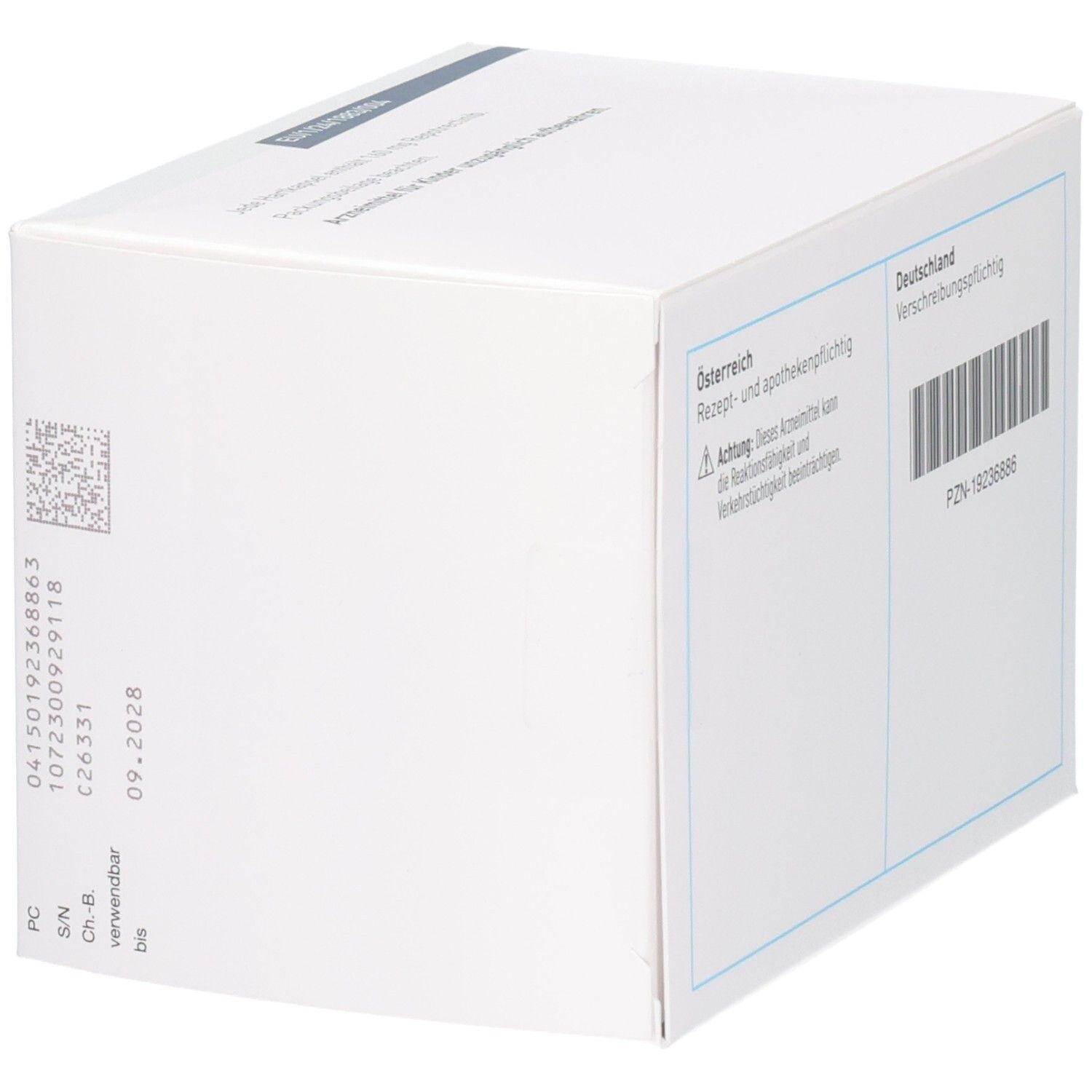 AUGTYRO 160 mg Hartkapseln Repotrectinib Schachtel, Rückseite mit Länderinformationen und PZN.