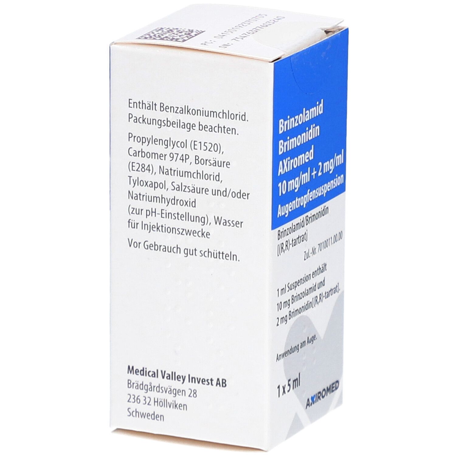 BRINZOLAMID Brimonidin AXiromed 10mg/ml+2mg/ml ATR