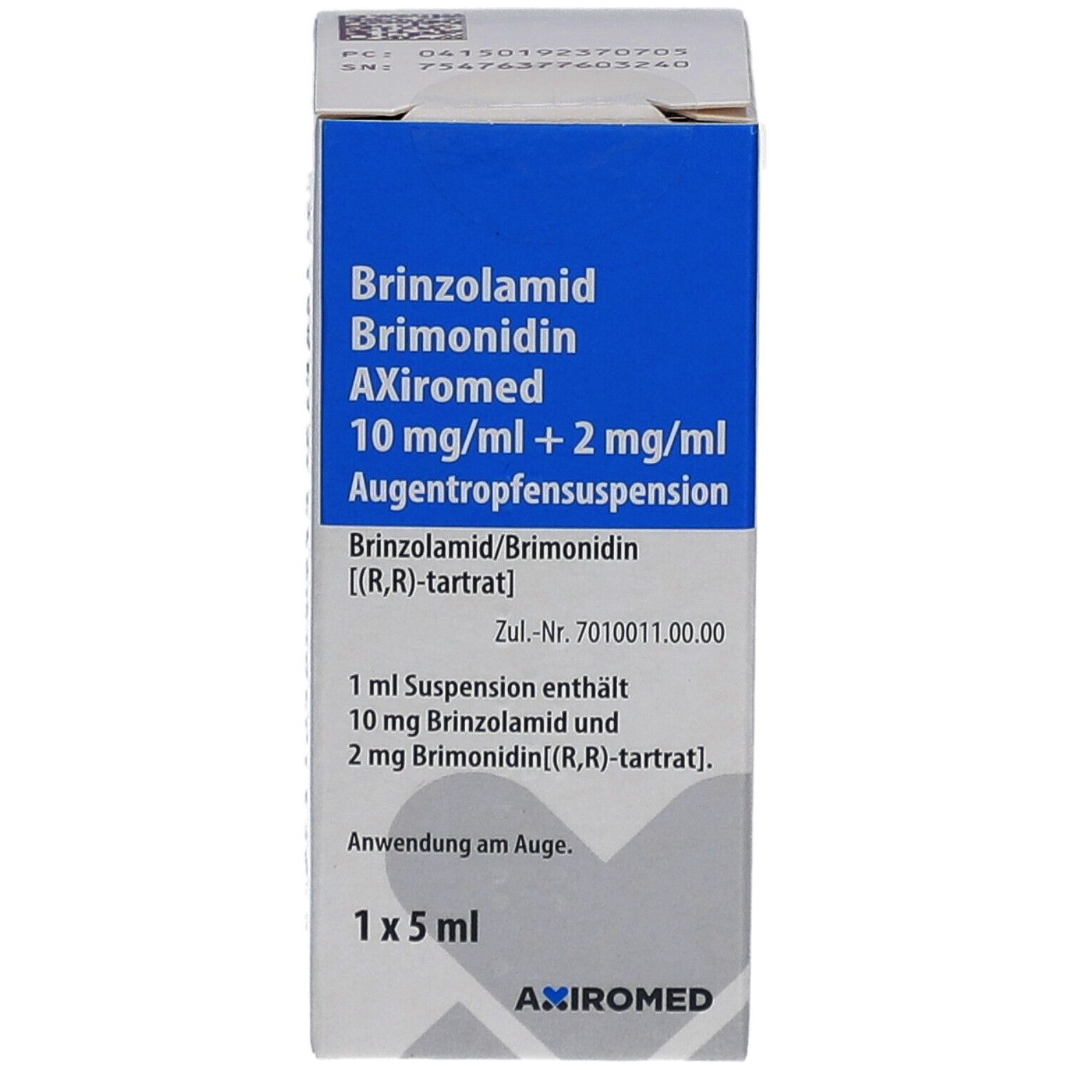 BRINZOLAMID Brimonidin AXiromed 10mg/ml+2mg/ml ATR