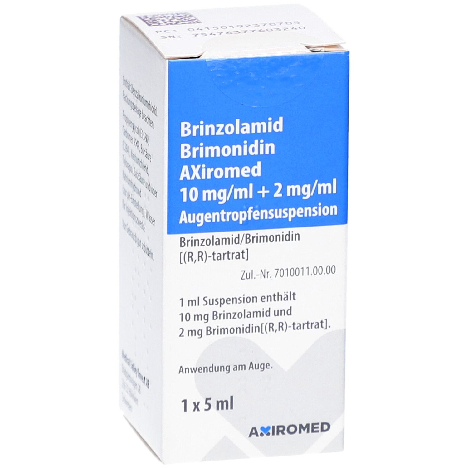 BRINZOLAMID Brimonidin AXiromed 10mg/ml+2mg/ml ATR