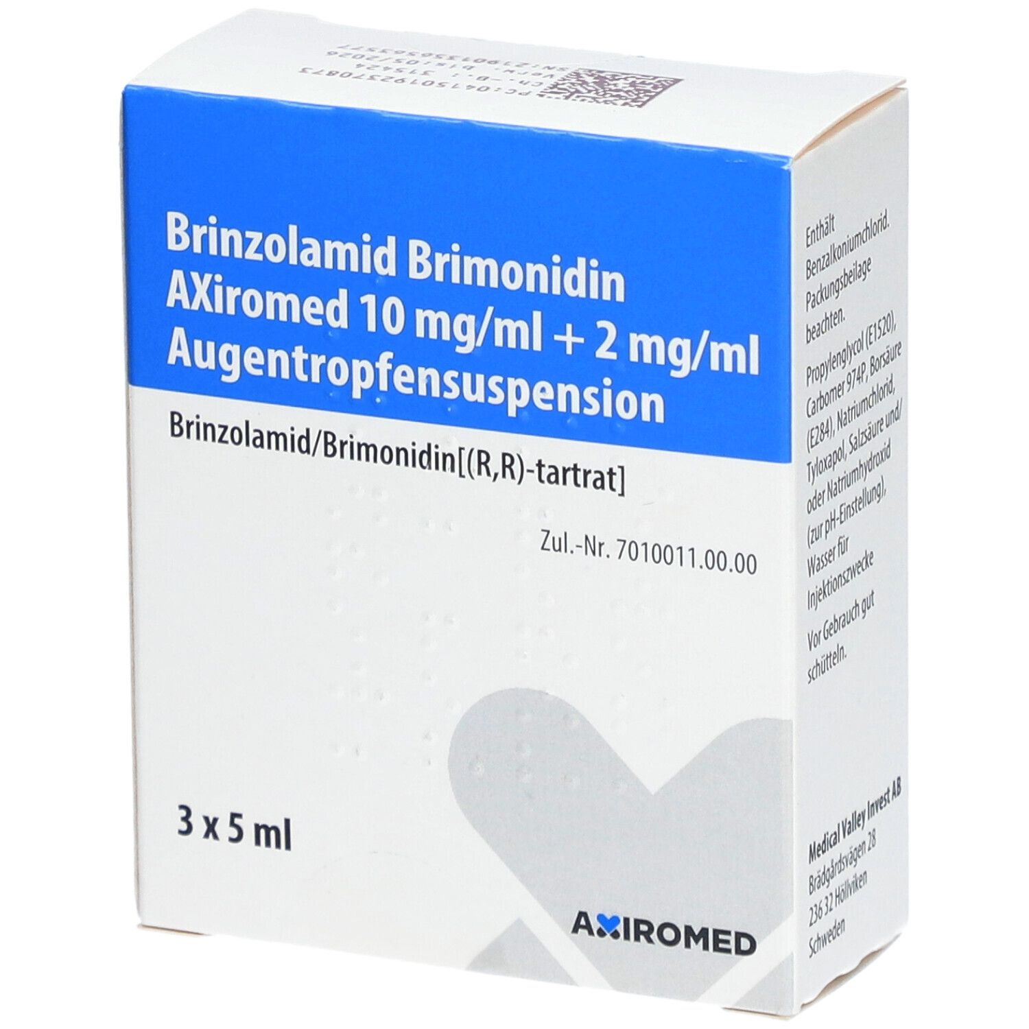 BRINZOLAMID Brimonidin AXiromed 10mg/ml+2mg/ml ATR