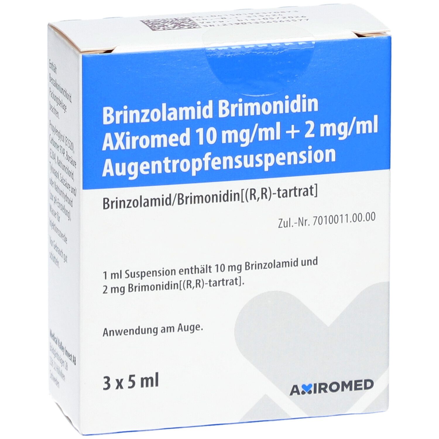 BRINZOLAMID Brimonidin AXiromed 10mg/ml+2mg/ml ATR