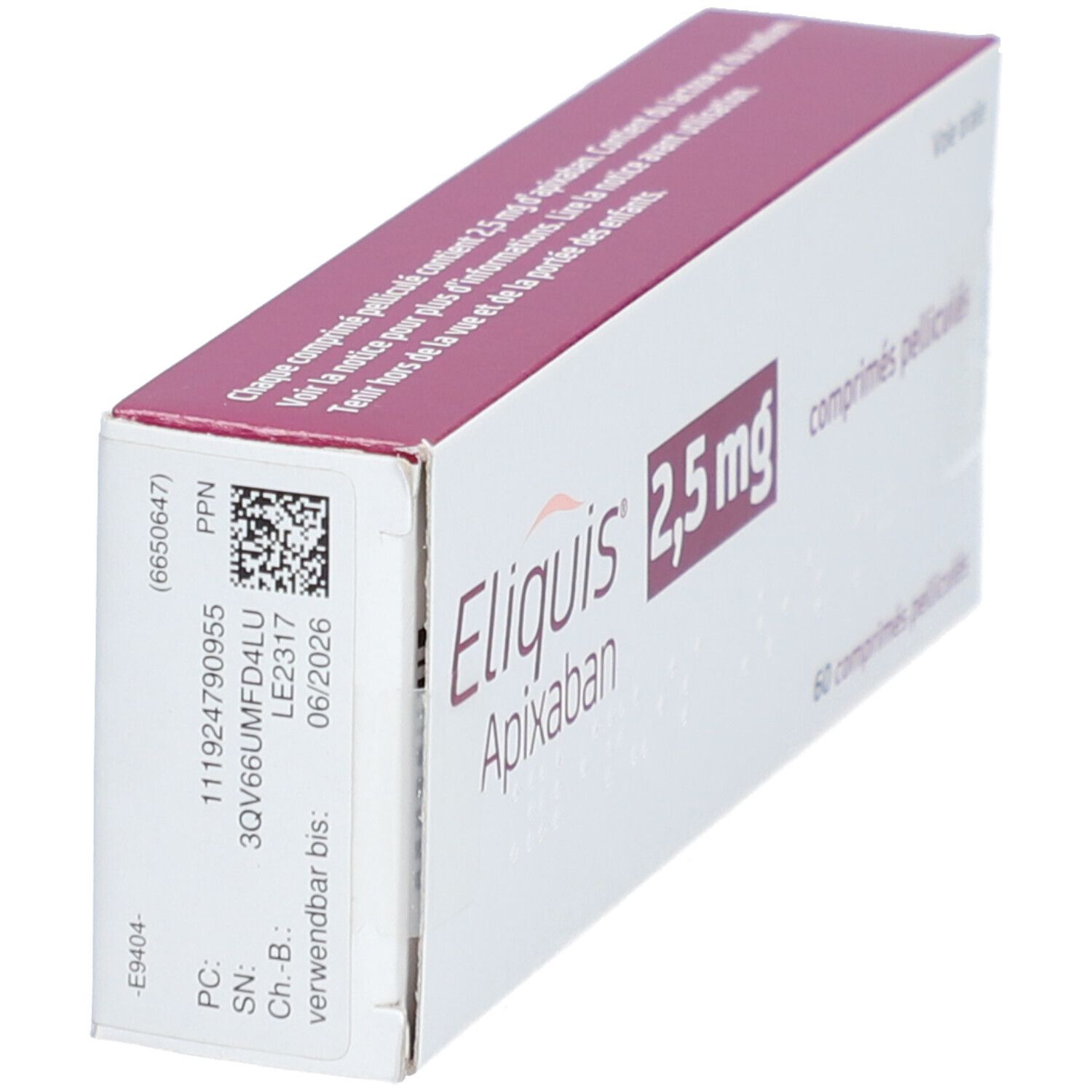 Eliquis 2,5 mg Filmtabletten 60 St