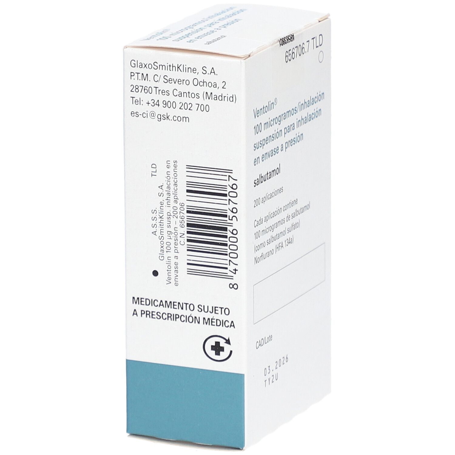 VENTOLIN 100 µg/Dosis Dosieraerosol 200 Hub ES