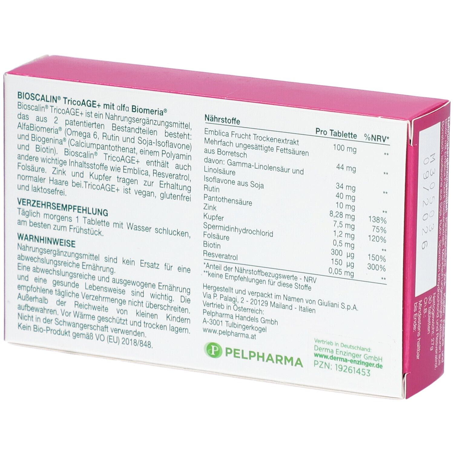 BIOSCALIN® TricoAGE+ mit alfa Biomeria®