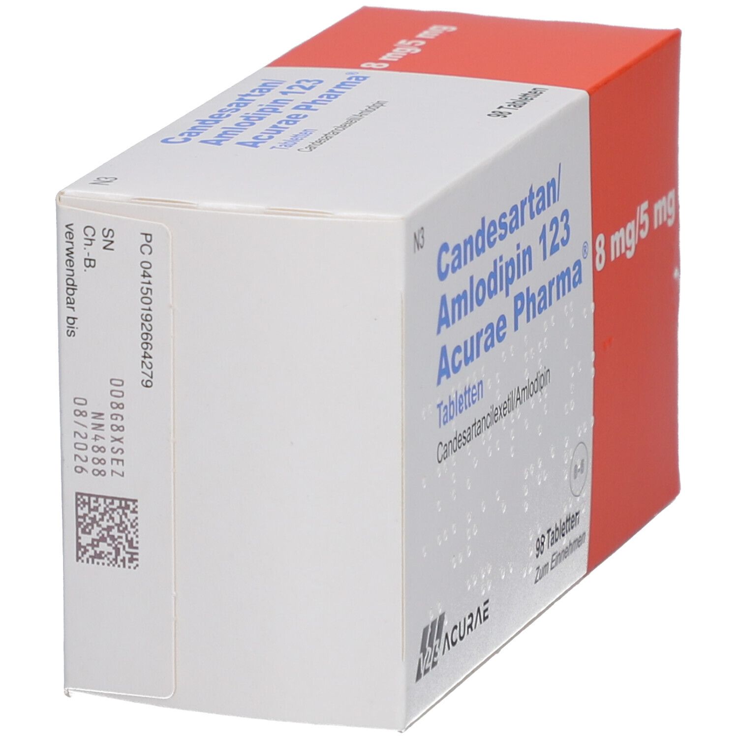 CANDESARTAN/Amlodipin 123 Acurae Pharma 8 mg/5 mg