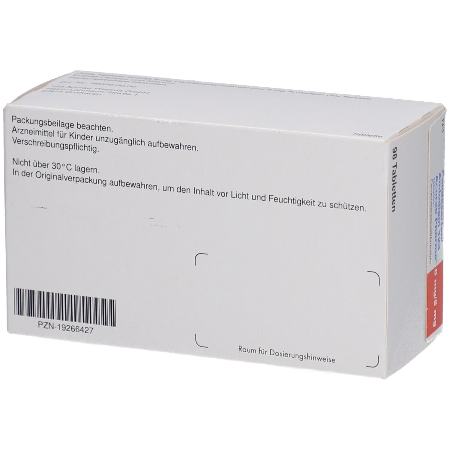 CANDESARTAN/Amlodipin 123 Acurae Pharma 8 mg/5 mg