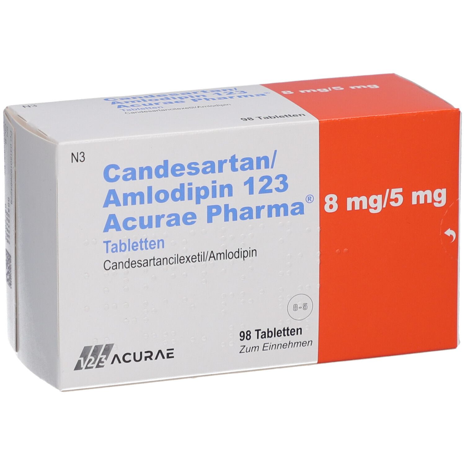 CANDESARTAN/Amlodipin 123 Acurae Pharma 8 mg/5 mg