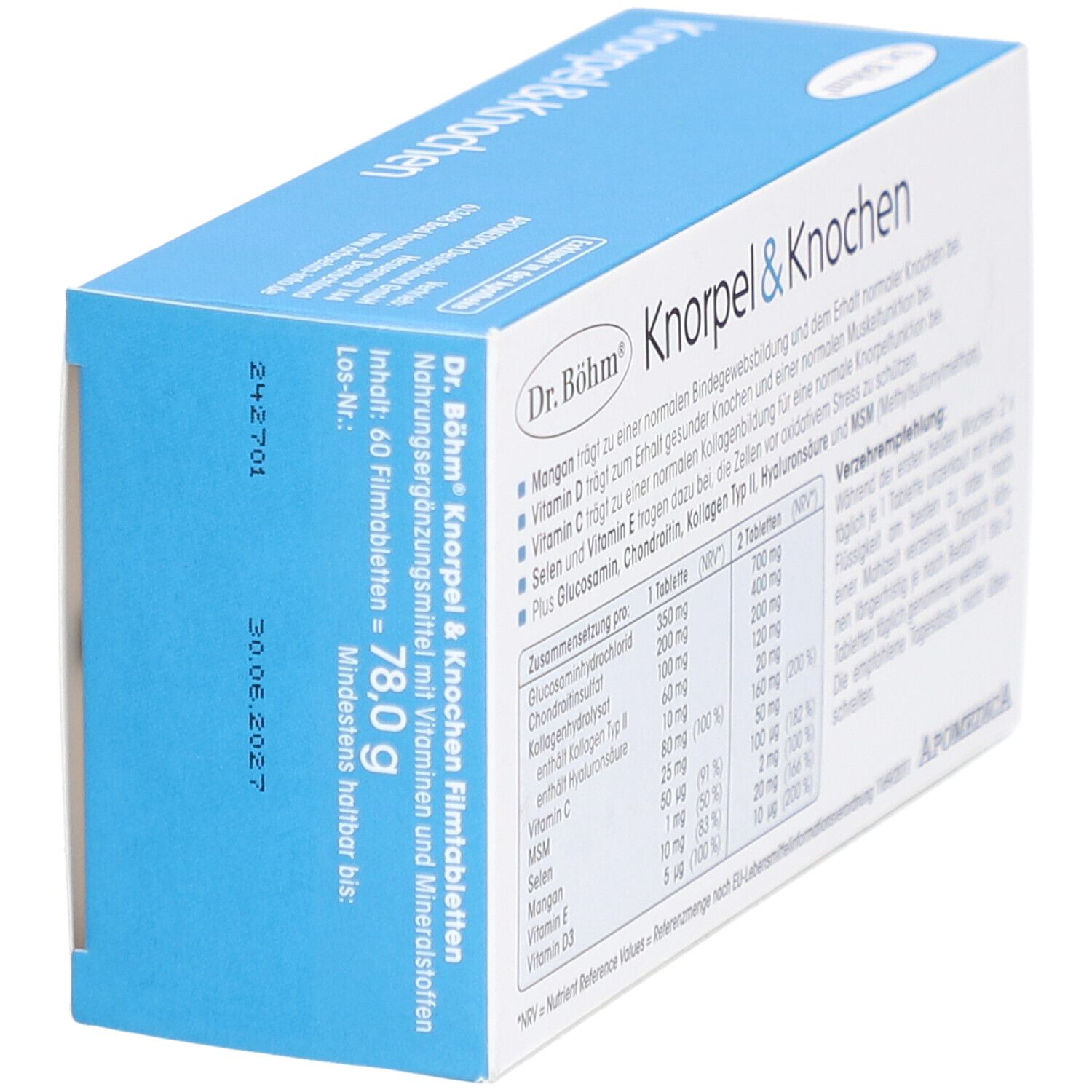 Dr. Böhm Knorpel & Knochen Tabletten – Unterstützung für Gelenke und