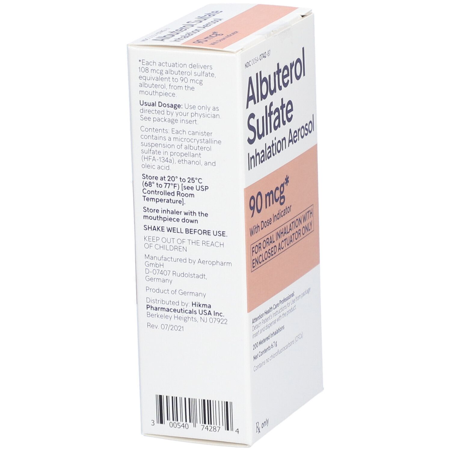 ALBUTEROL Sulfate Inh.Aerosol Hikma 200 Hub USA