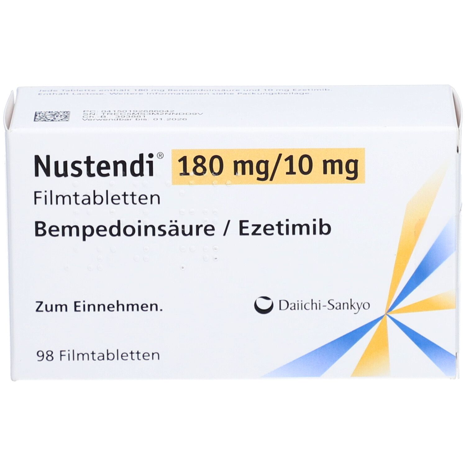 NUSTENDI 180 mg/10 mg Filmtabletten