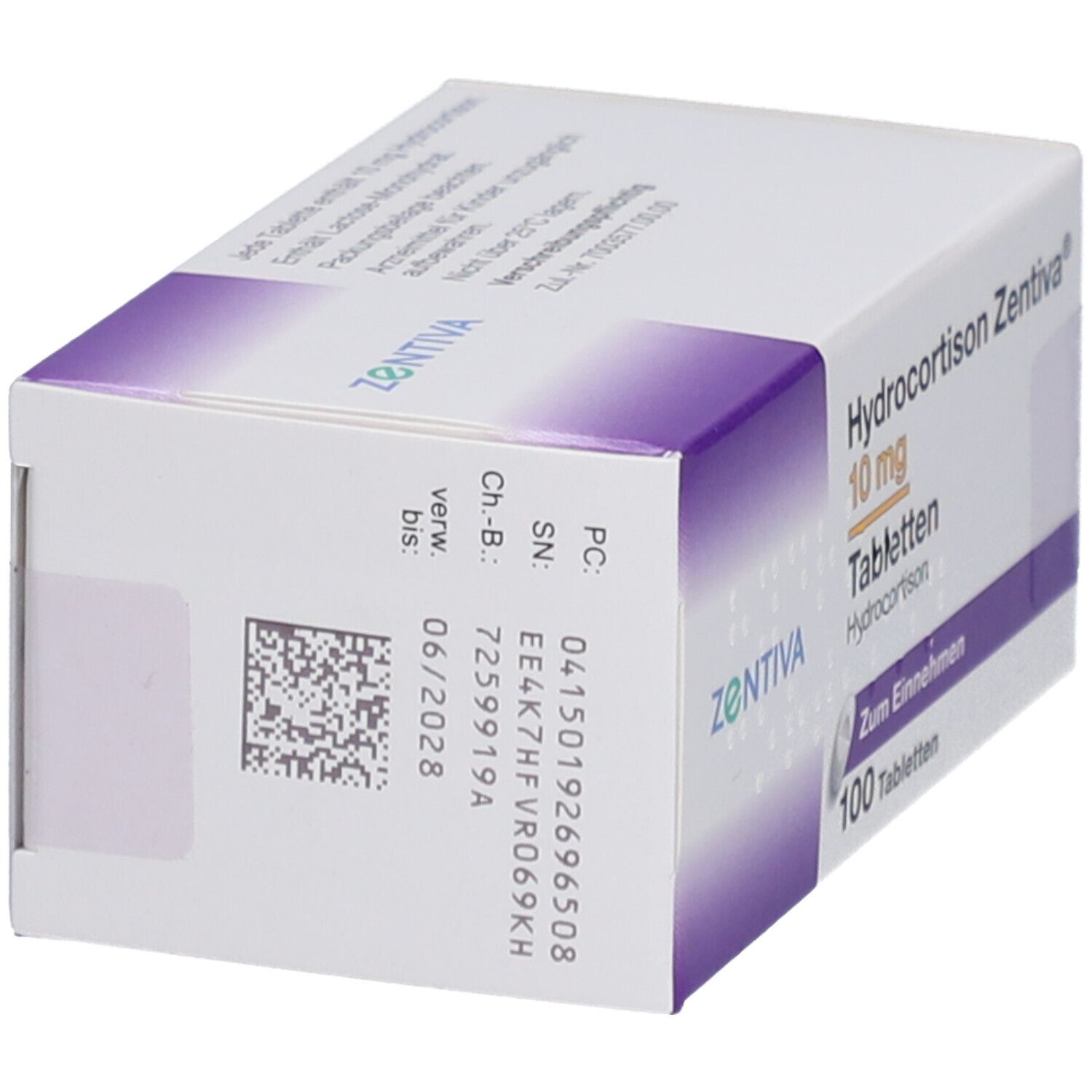 Hydrocortison Zentiva 10 mg Tabletten 100 St