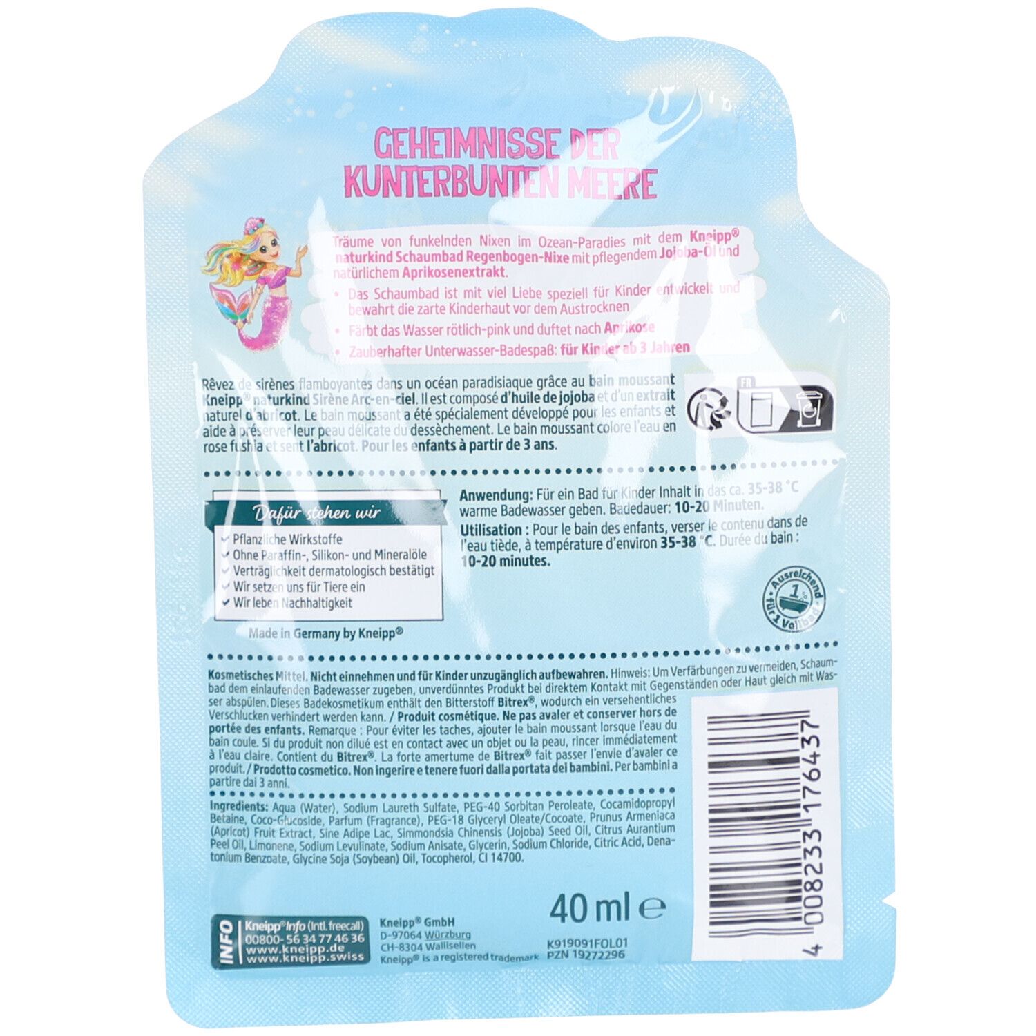 Kneipp® naturkind Schaumbad Regenbogen-Nixe