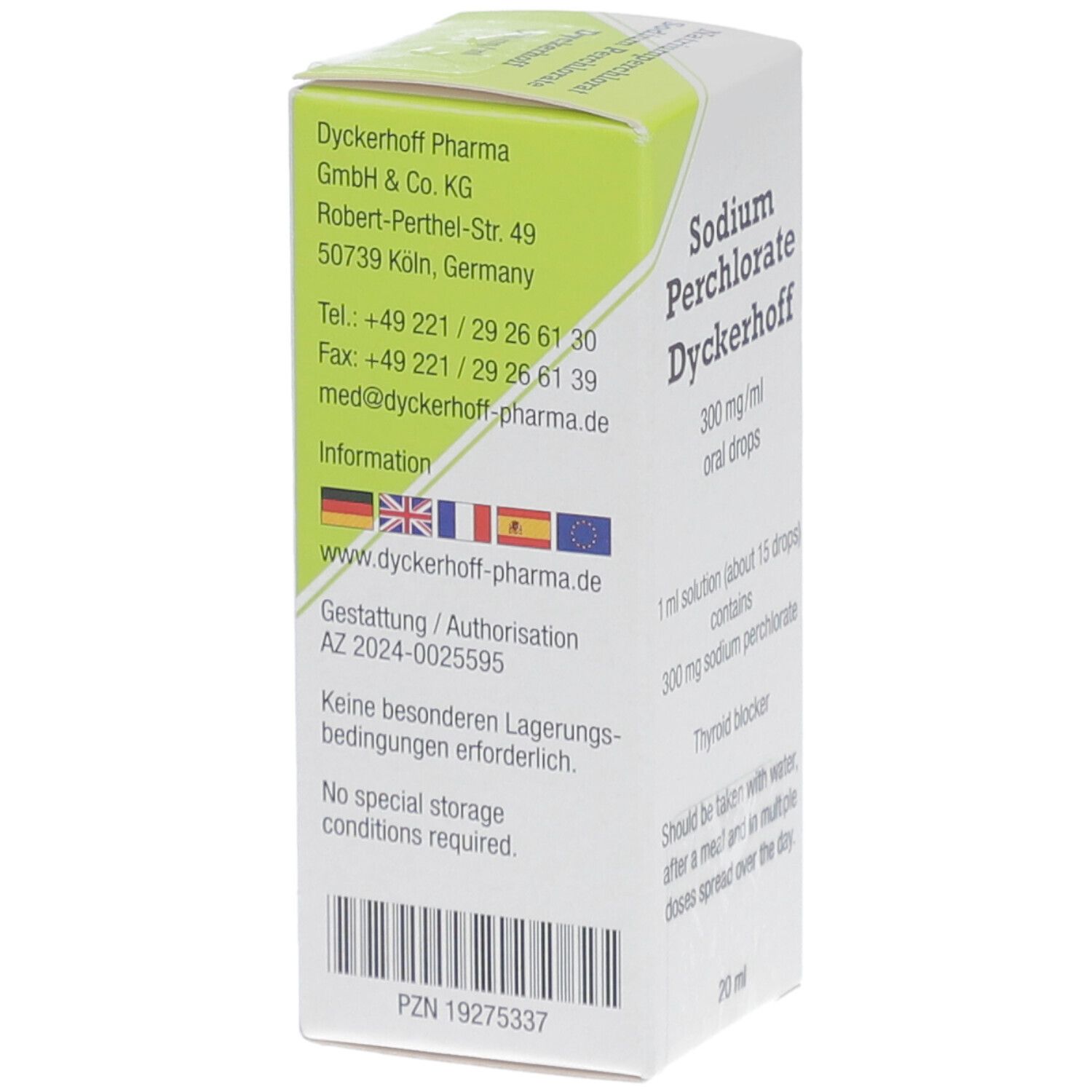 NATRIUMPERCHLORAT Dyckerhoff 300 mg/ml Tro.z.Einn.