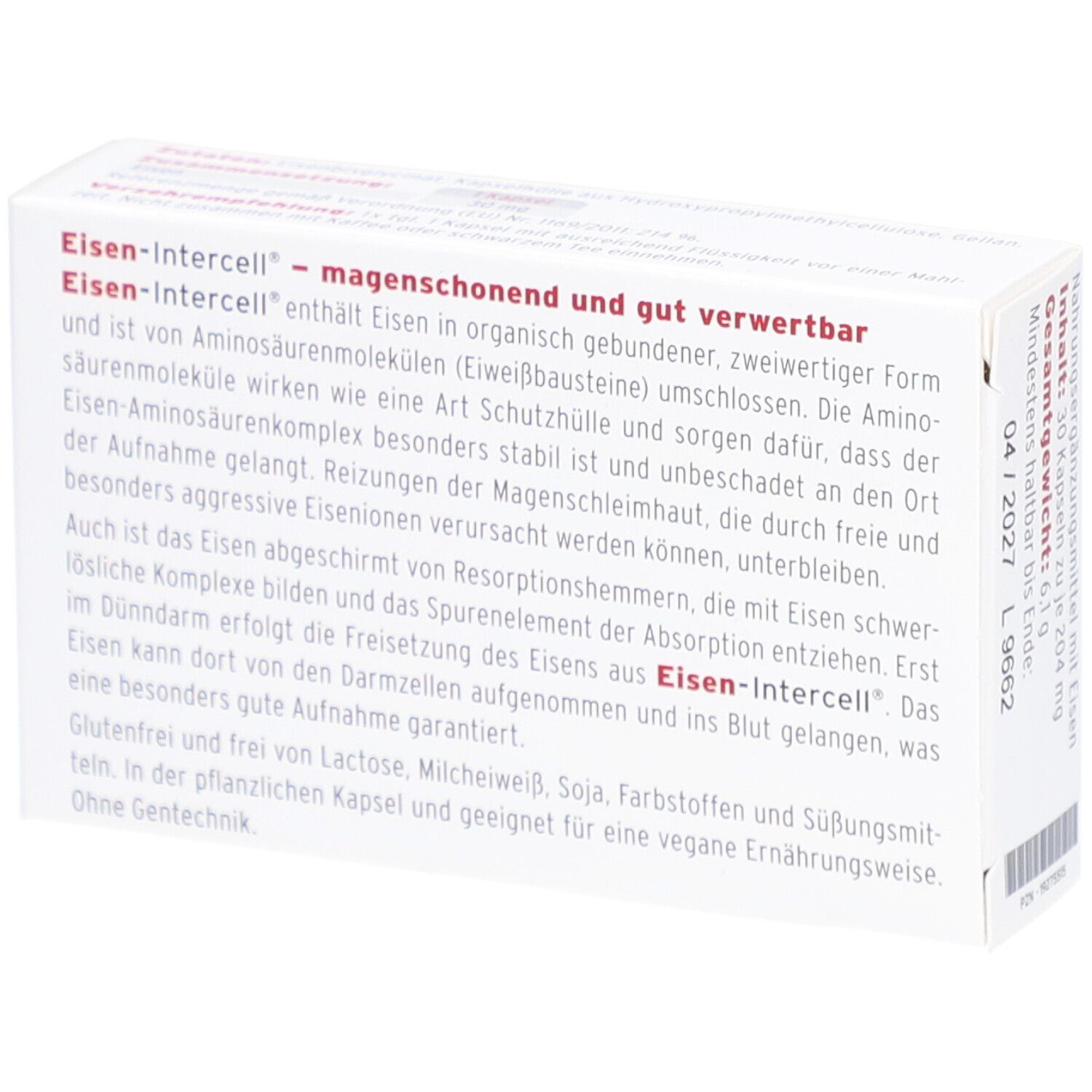 Eisen-Intercell magensaftresistente Kapseln – Für Eisenversorgung und Magenverträglichkeit