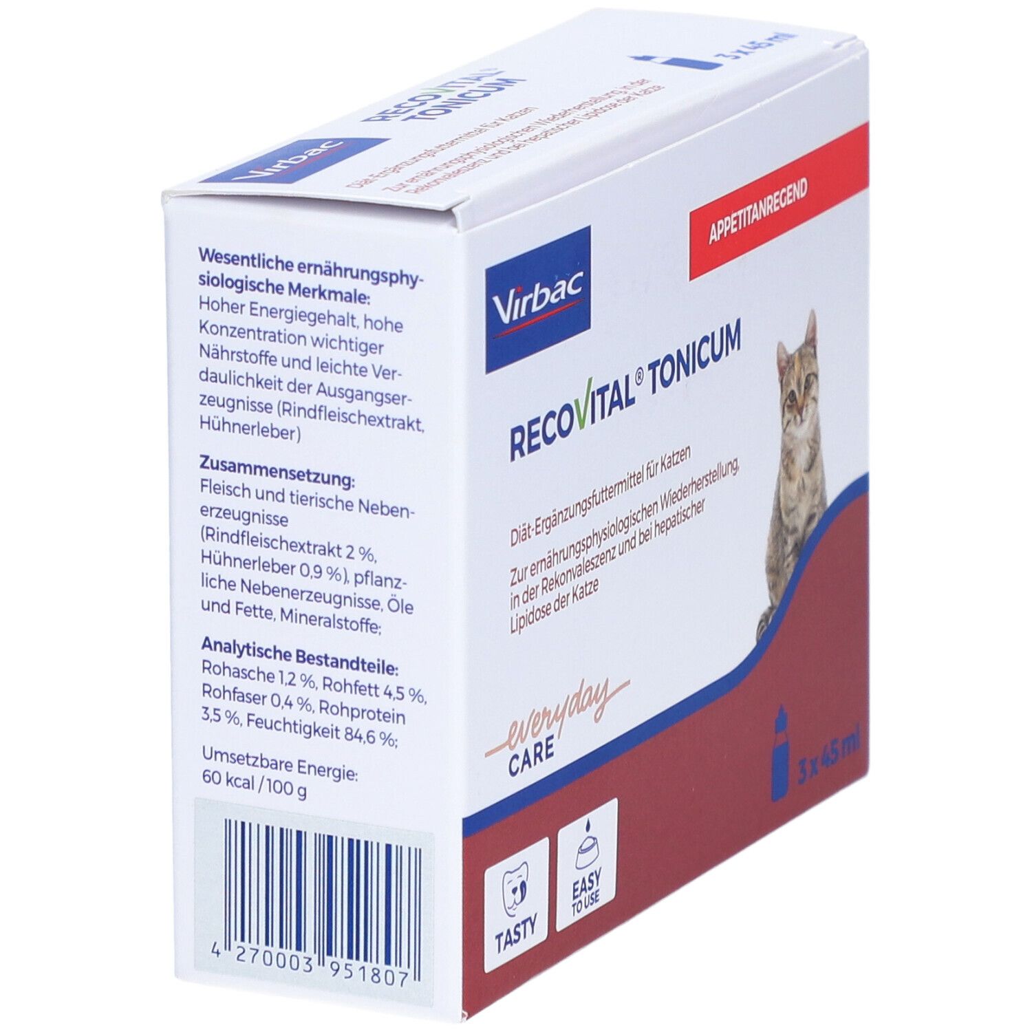 Recovital Tonicum Diät-Erg.Futtermittel f.Katzen 3x45 ml Tonikum