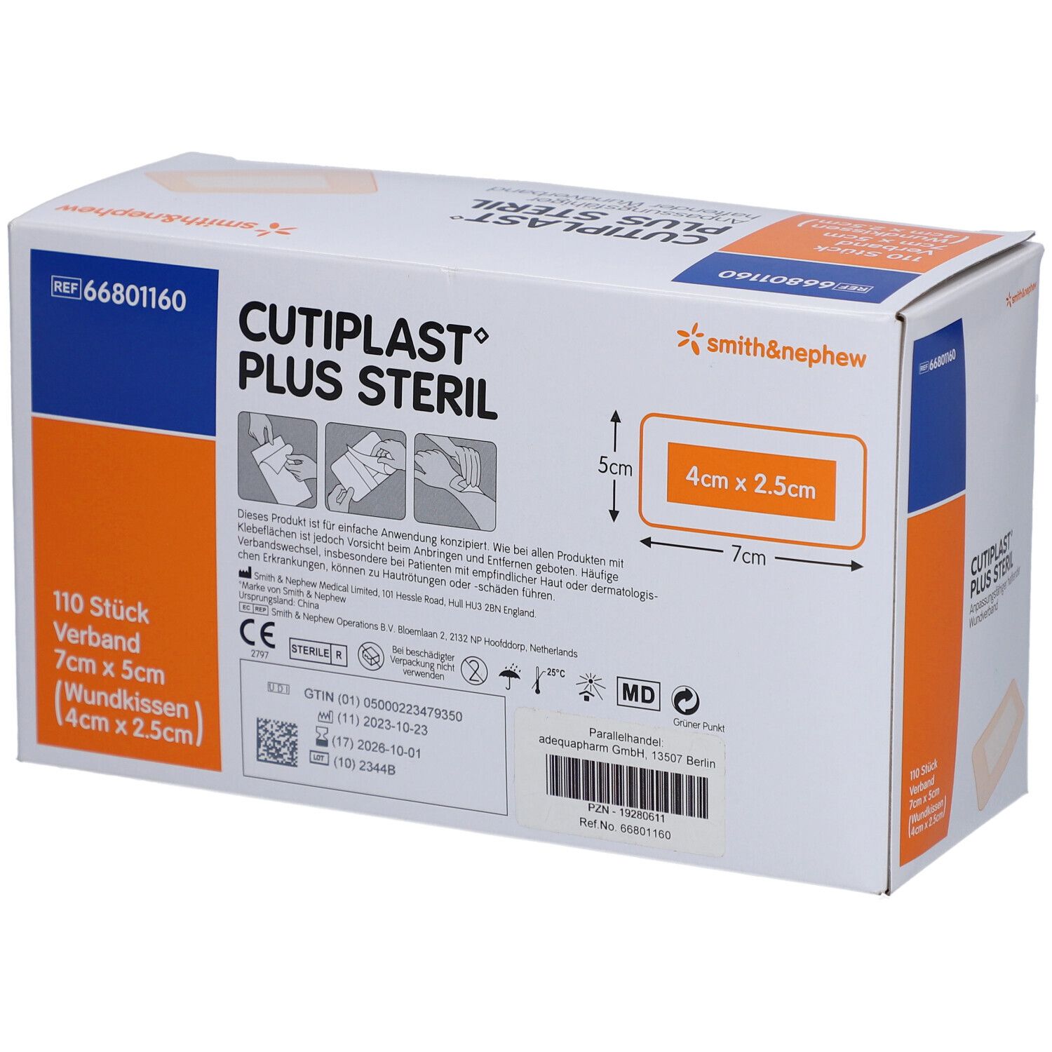 Cutiplast® Plus Steril 7 x 5 cm