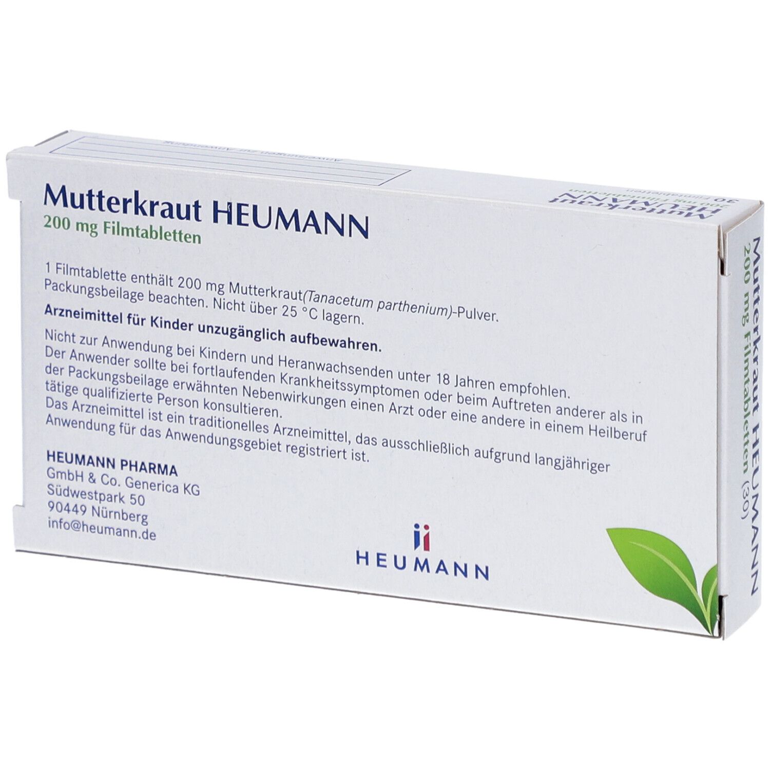 Heumann Pharma – Mutterkraut HEUMANN 200 mg Filmtabletten