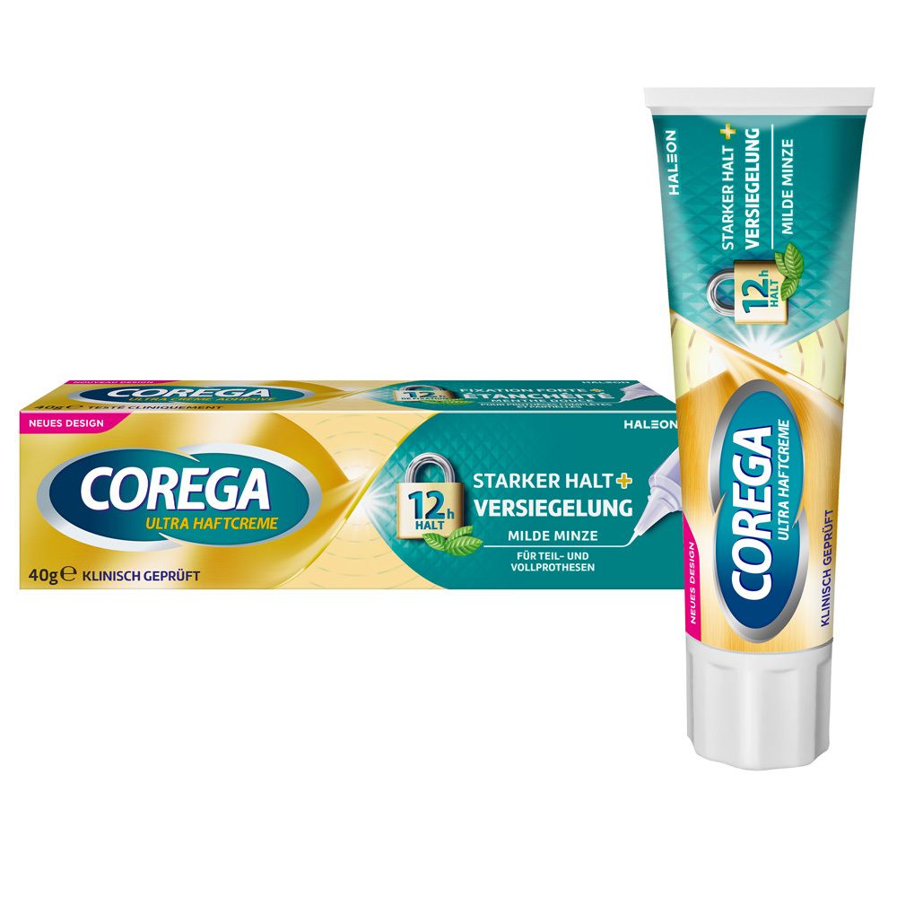 Corega Ultra Haftcreme Starker Halt + Versiegelung