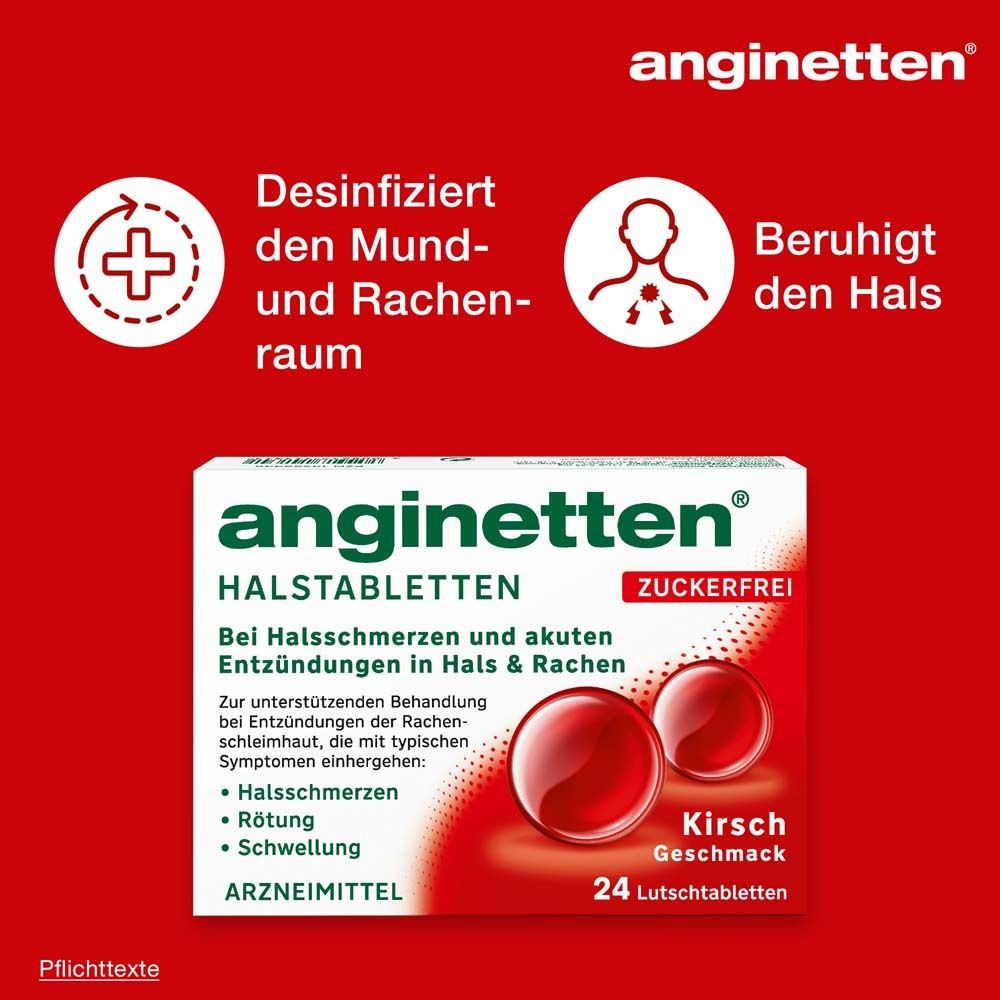 anginetten® Halstabletten zuckerfrei mit Kirschgeschmack