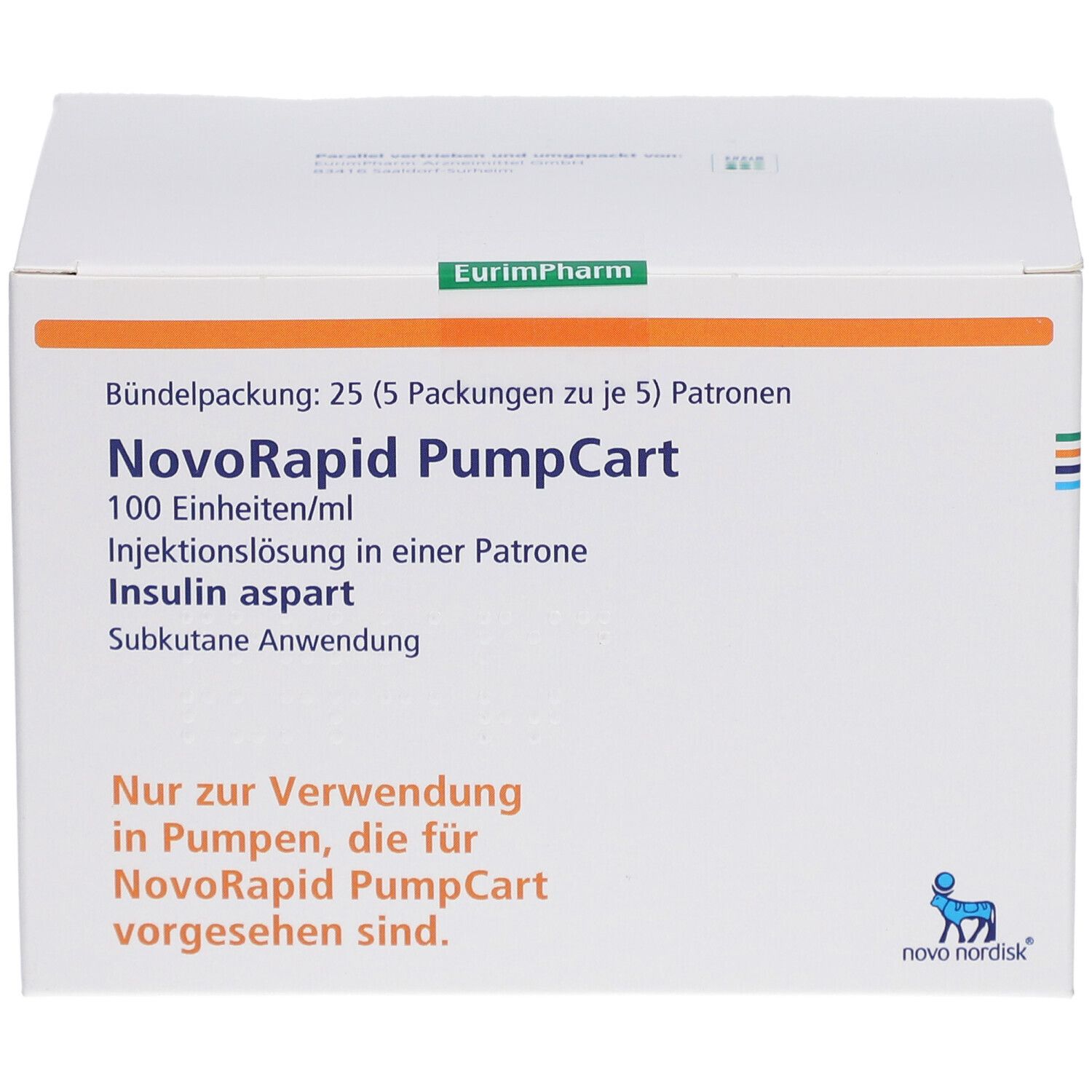 NOVORAPID PumpCart 100 E/ml Inj.-Lsg.i.e.Patrone