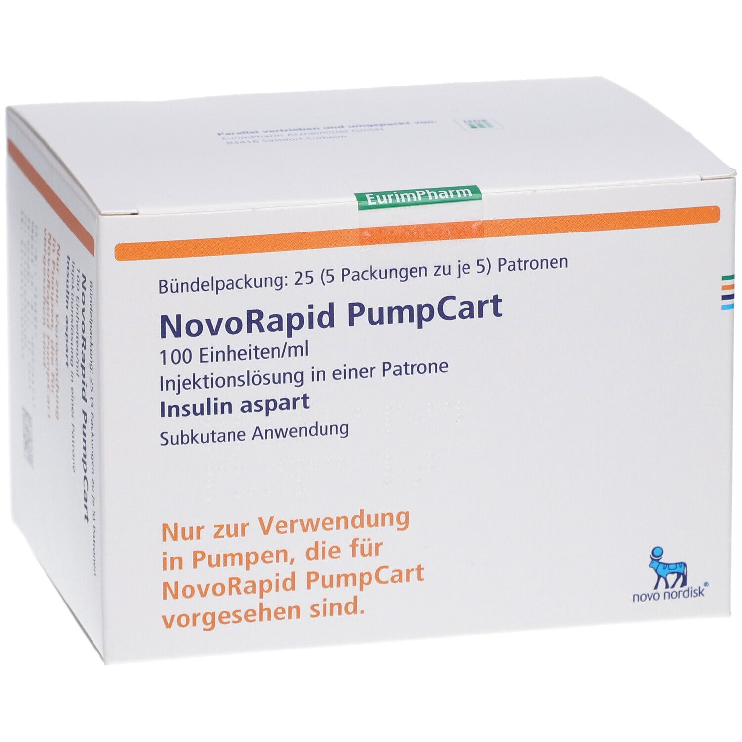 NOVORAPID PumpCart 100 E/ml Inj.-Lsg.i.e.Patrone