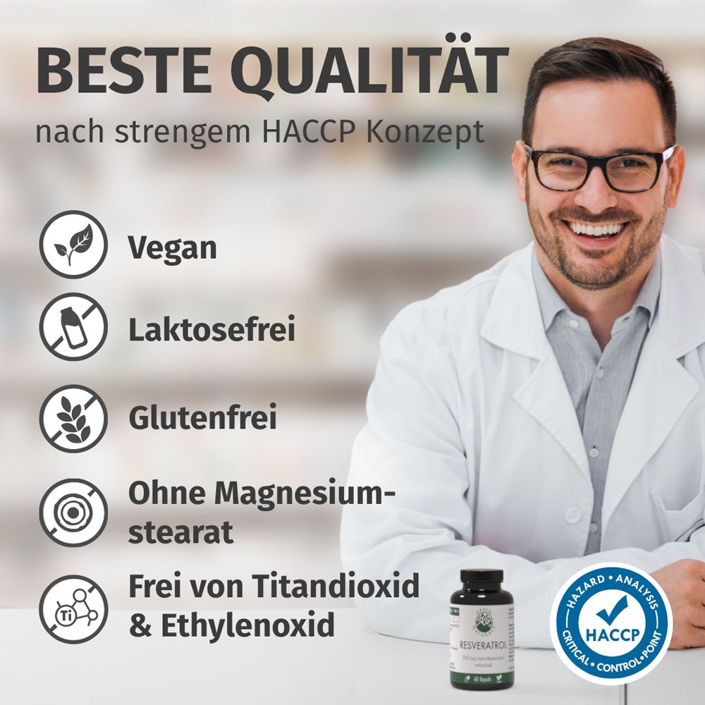 Beste Qualität: Vegan, Laktosefrei, Glutenfrei, Ohne Magnesiumstearat.