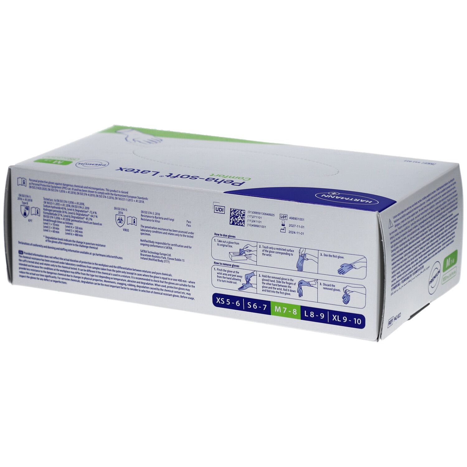 Peha-soft® Latex Comfort Untersuchungshandschuhe unsteril puderfrei M