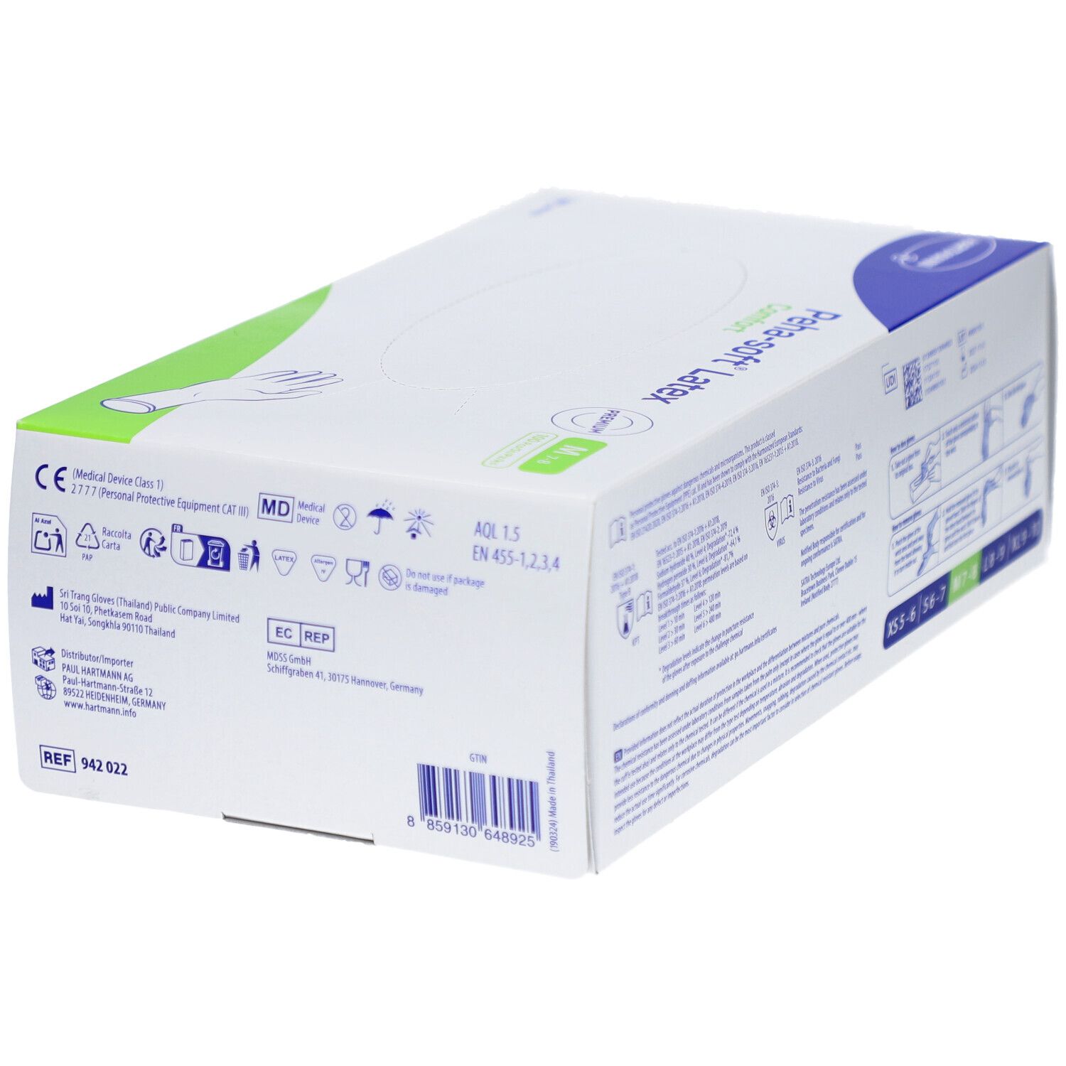 Peha-soft® Latex Comfort Untersuchungshandschuhe unsteril puderfrei M