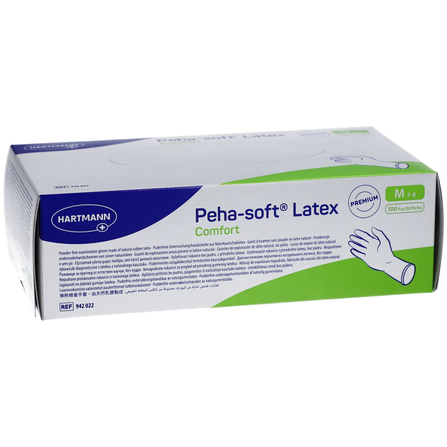 Peha-soft® Latex Comfort Untersuchungshandschuhe unsteril puderfrei M