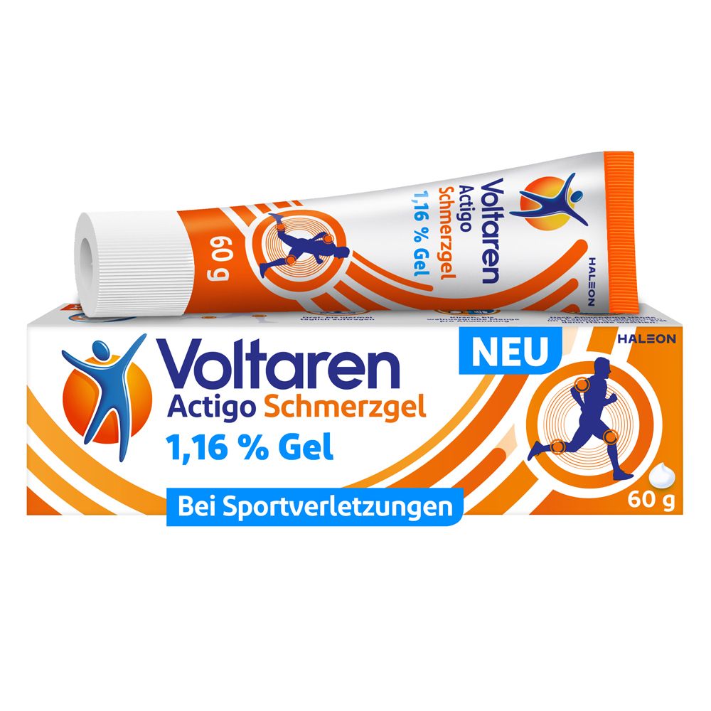 Voltaren Actigo Schmerzgel mit 1% Diclofenac, Schmerzlinderung