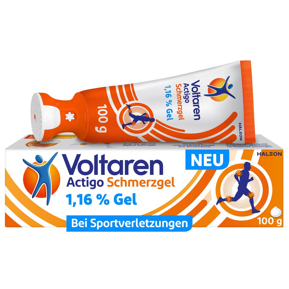 Voltaren Actigo Schmerzgel mit 1% Diclofenac, Schmerzlinderung