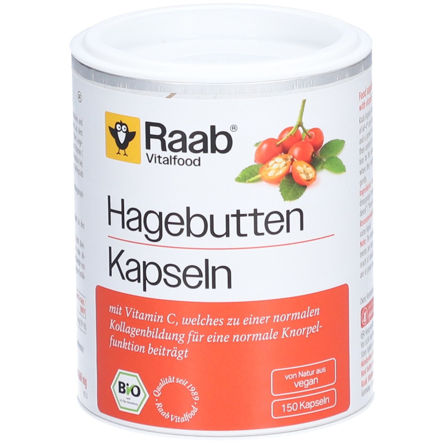 Raab Vitalfood Hagebutte Bio Kapseln 150 St