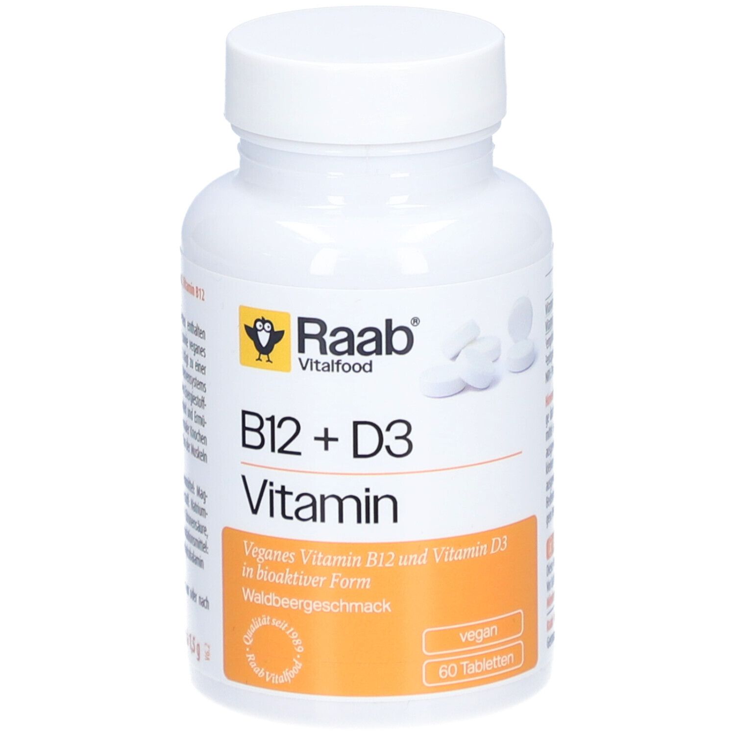 Raab Vitalfood Vitamin B12+D3 Lutschtabletten 60 St