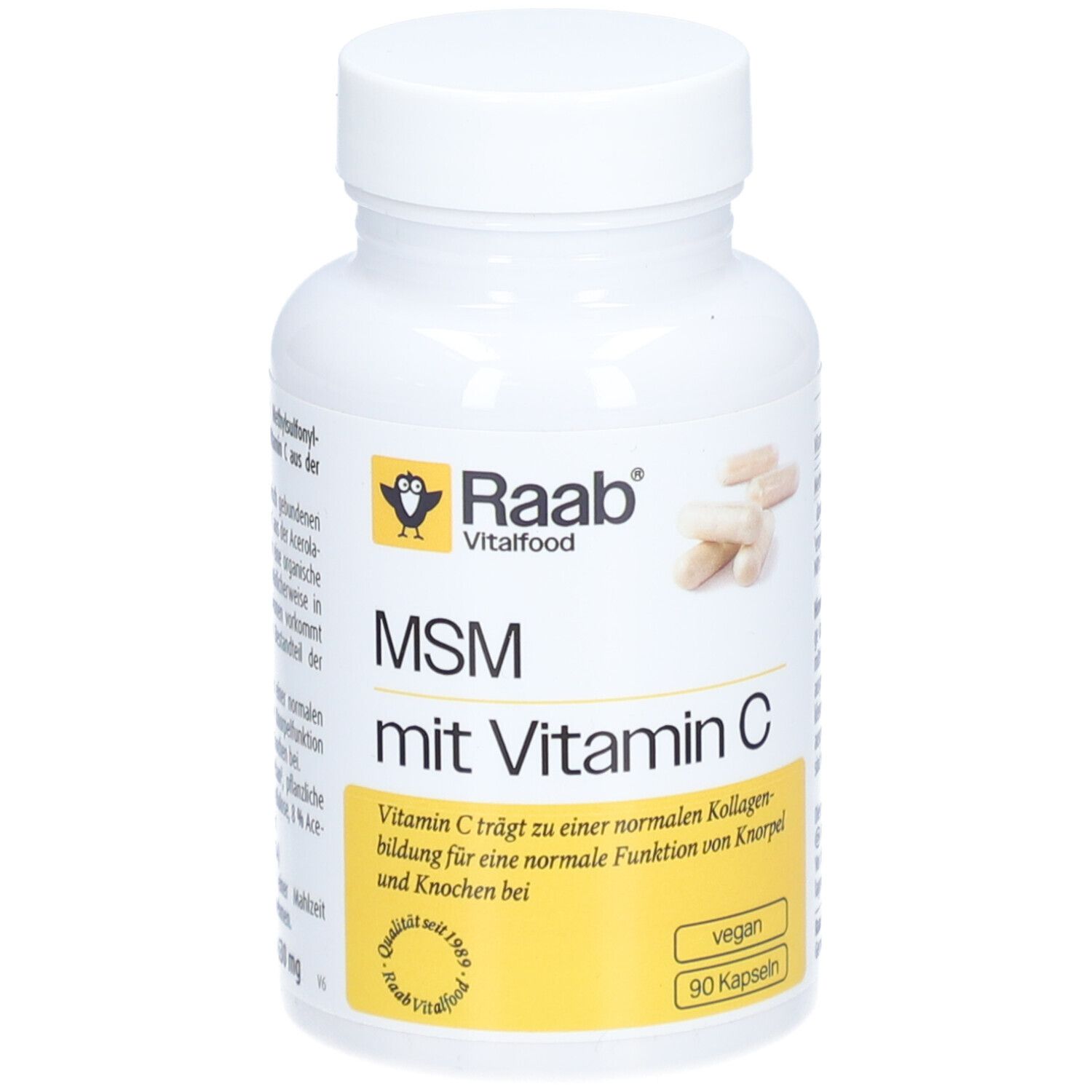 Raab Vitalfood MSM mit Vitamin C Kapseln 90 St