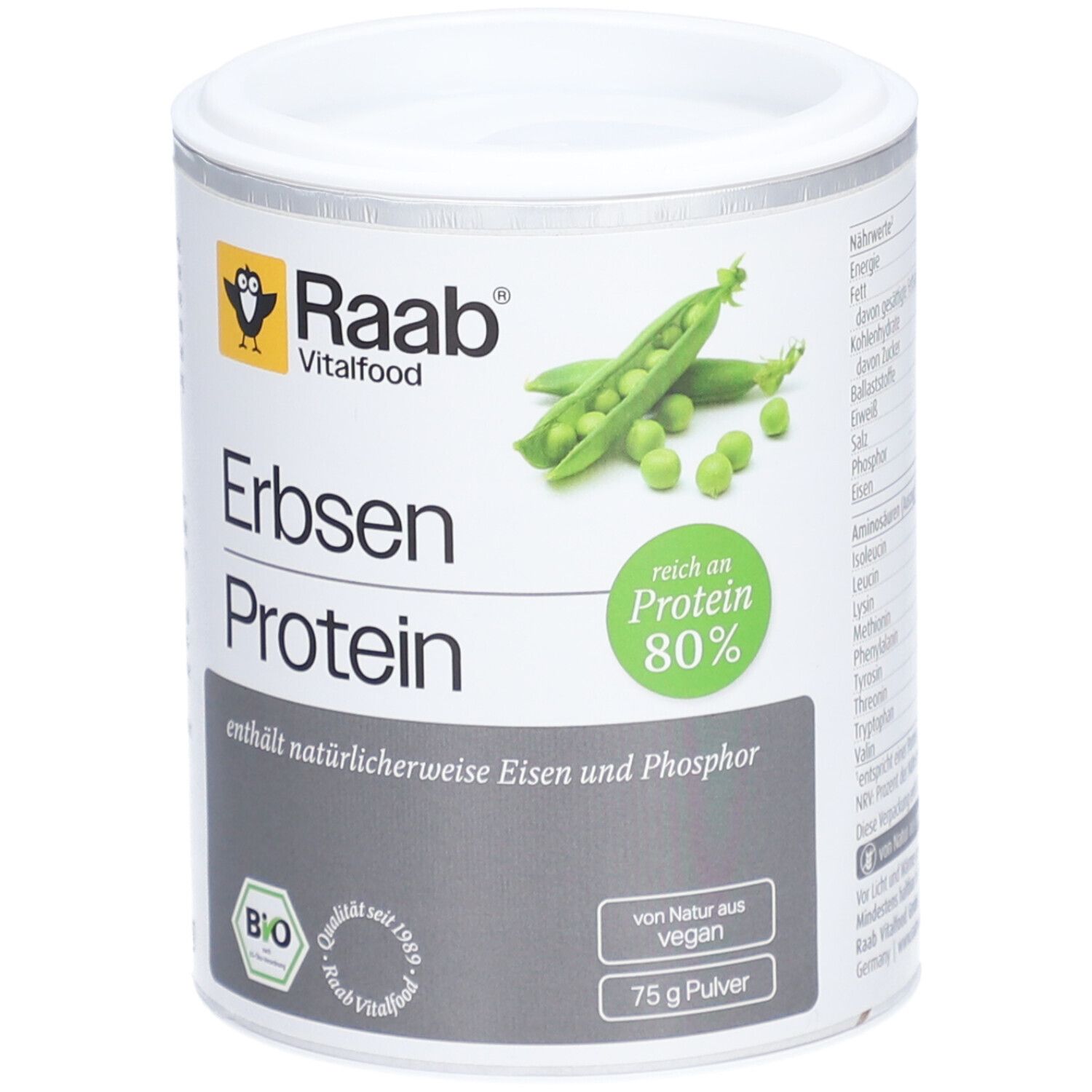 Raab® Bio Erbsenprotein Pulver