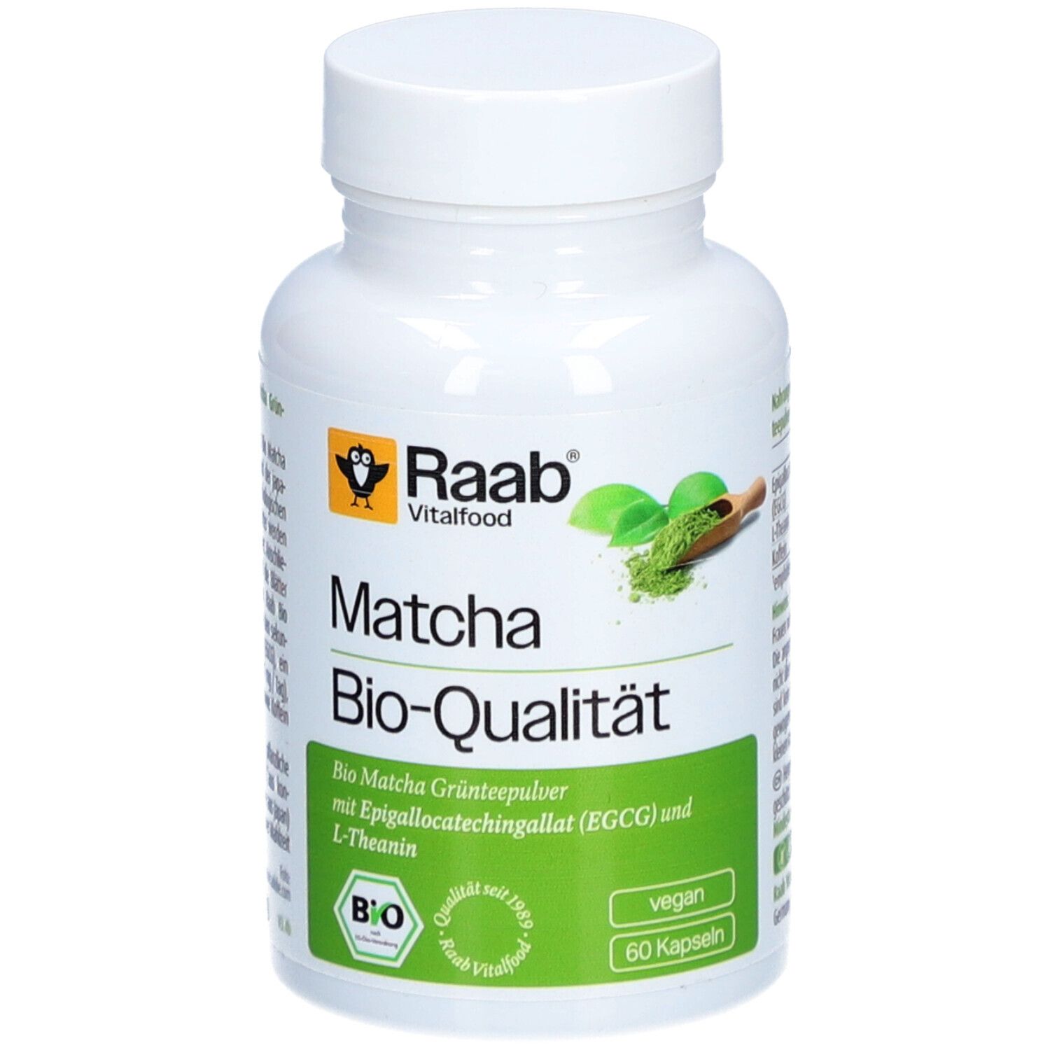 Raab Vitalfood Matcha Bio Kapseln 60 St