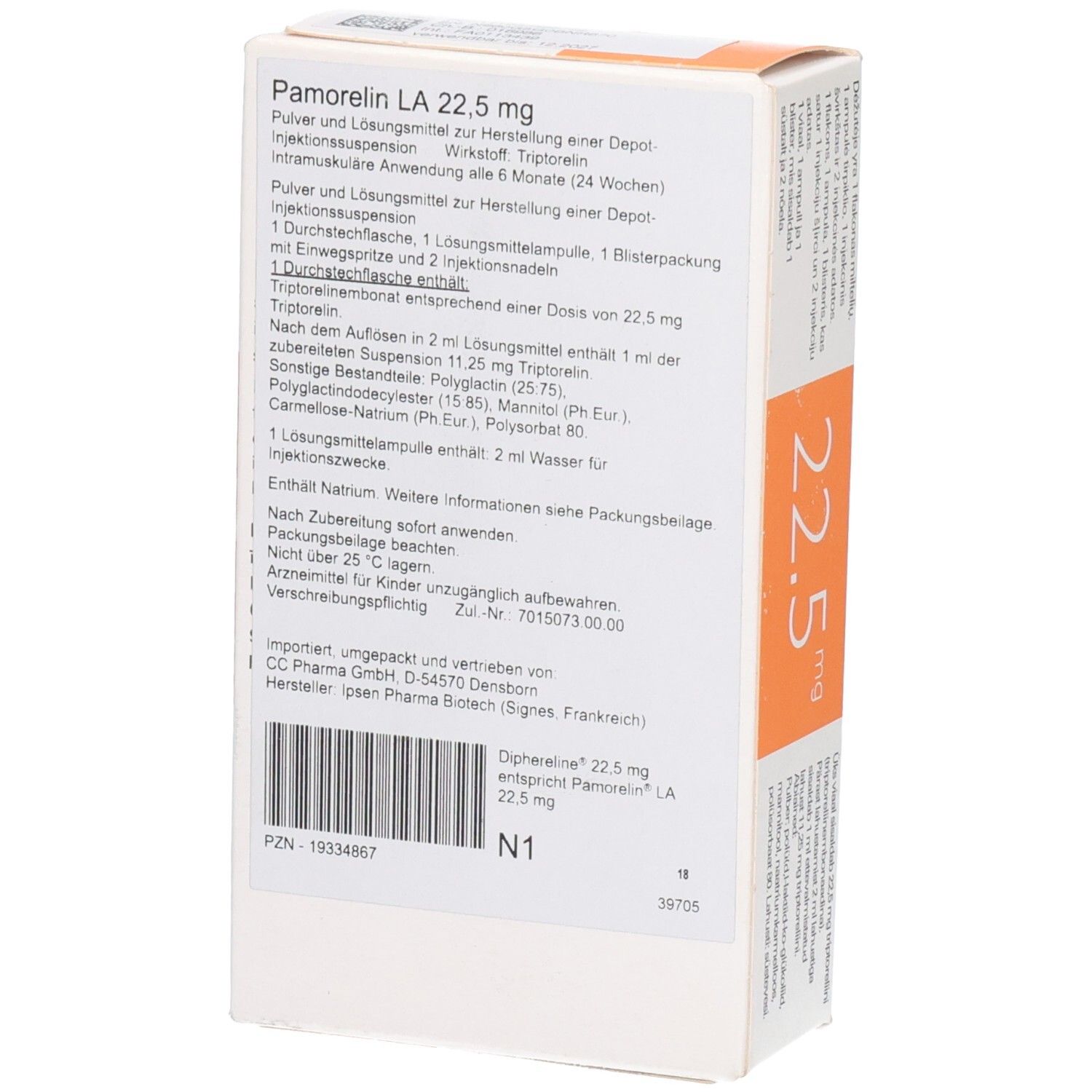 PAMORELIN LA 22,5 mg P.u.LM z.H.e.Depot-Inj.Susp.