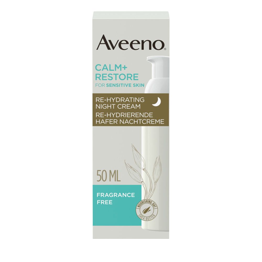 Aveeno® CALM+RESTORE Hafer Nachtcreme mit Sheabutter für empfindliche Haut